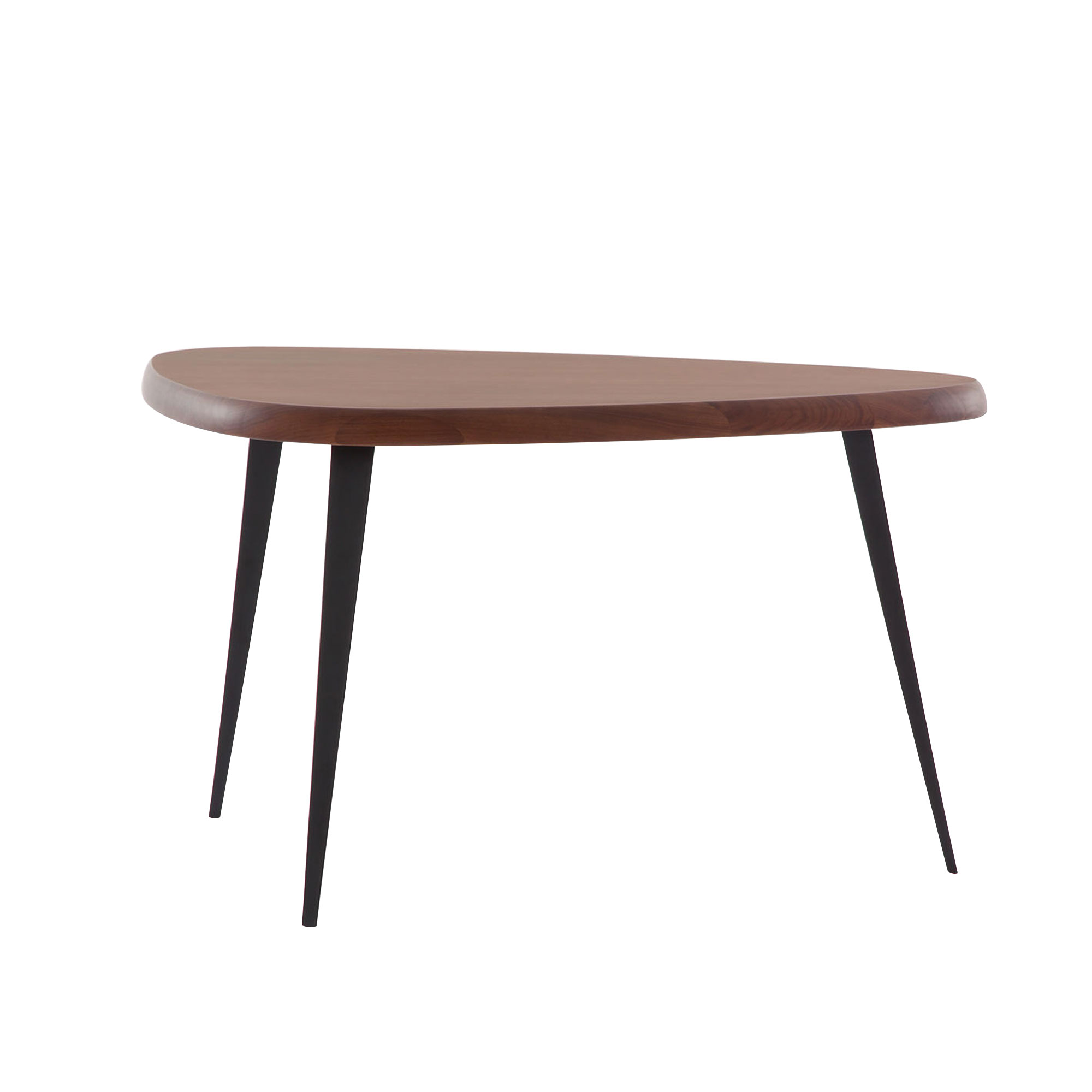 Cassina - 527 Mexique Table - American Walnut/Mat Black Legs - Sofabord - Charlotte Perriand - Grå - Metall/Tre
