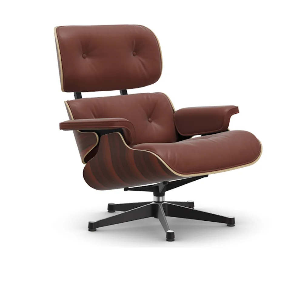 Eames Lounge Chair Santos Palisander Polished/Black fåtölj