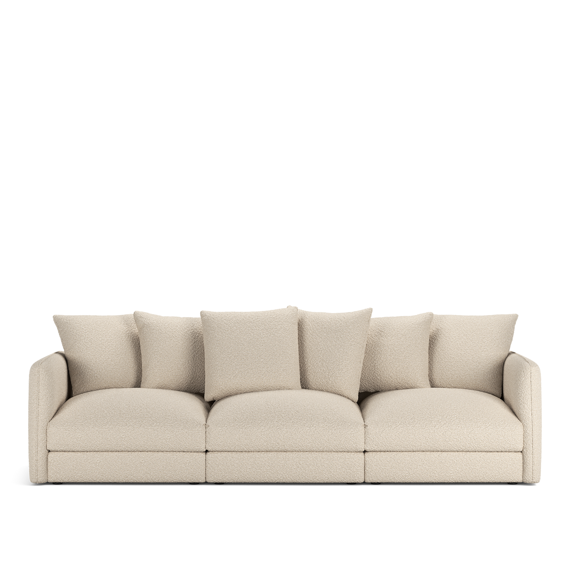 NOGA - Pavarotti 3-Seater Ascot White Fixed Upholstery - Soffor