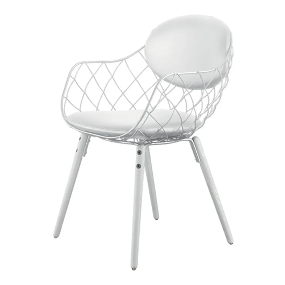 Pina Chair White legs/White seat/White cushions Steelcut 110