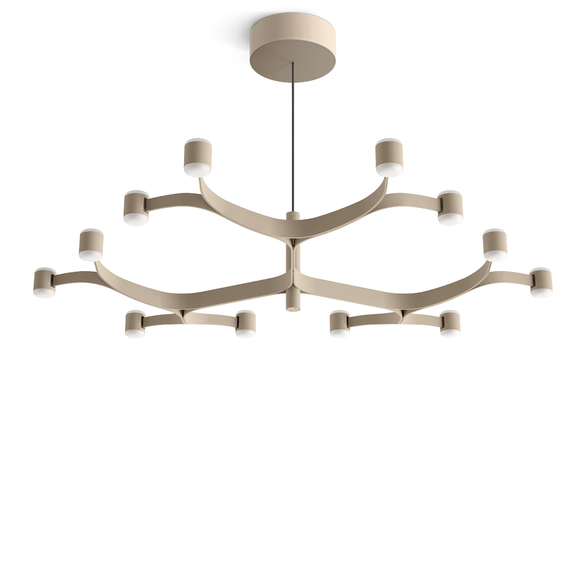 Stilnovo - Fronda 12 Phase-Cut takkrona textured mushroom - Takkronor - Pio & Tito Toso - Beige
