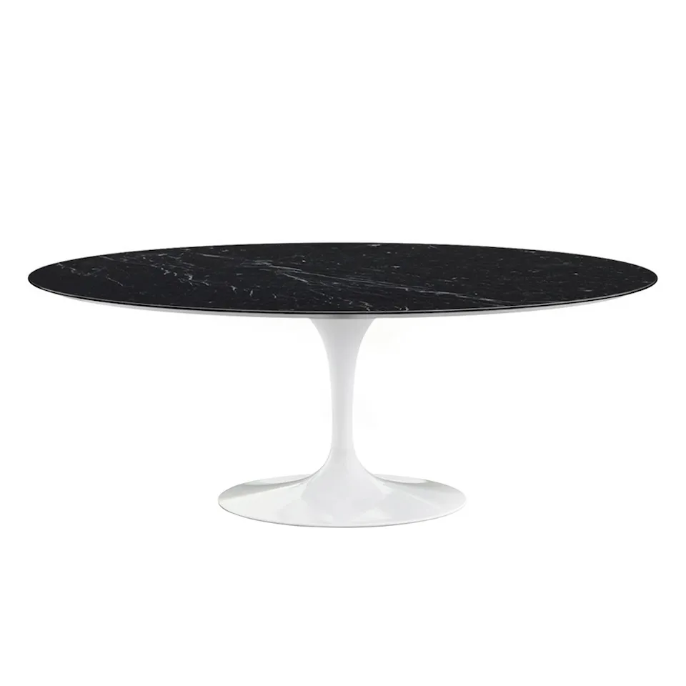 Saarinen Oval matbord 198 cm White