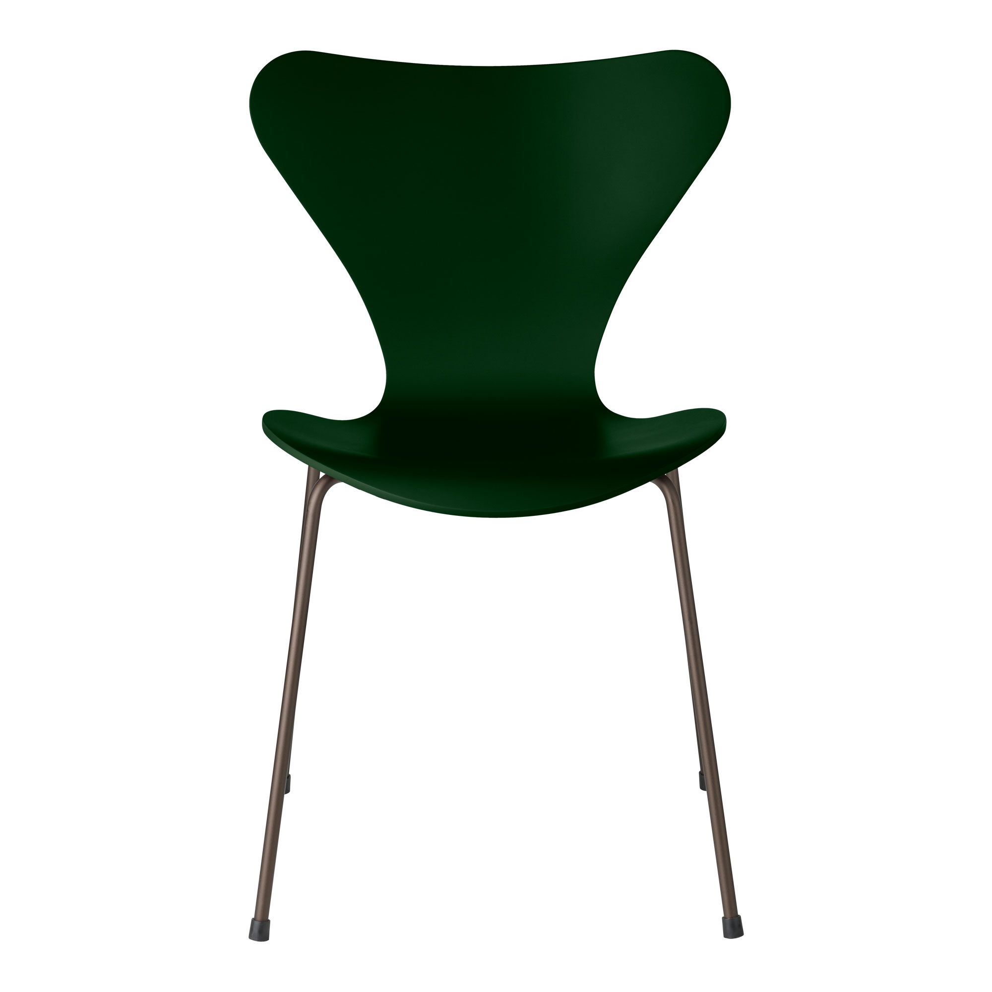 Fritz Hansen - Sjuan 3107 Evergreen Lackad/Brown Bronze - Matstolar - designer_arne_jacobsen - Grön - Metall/Trä