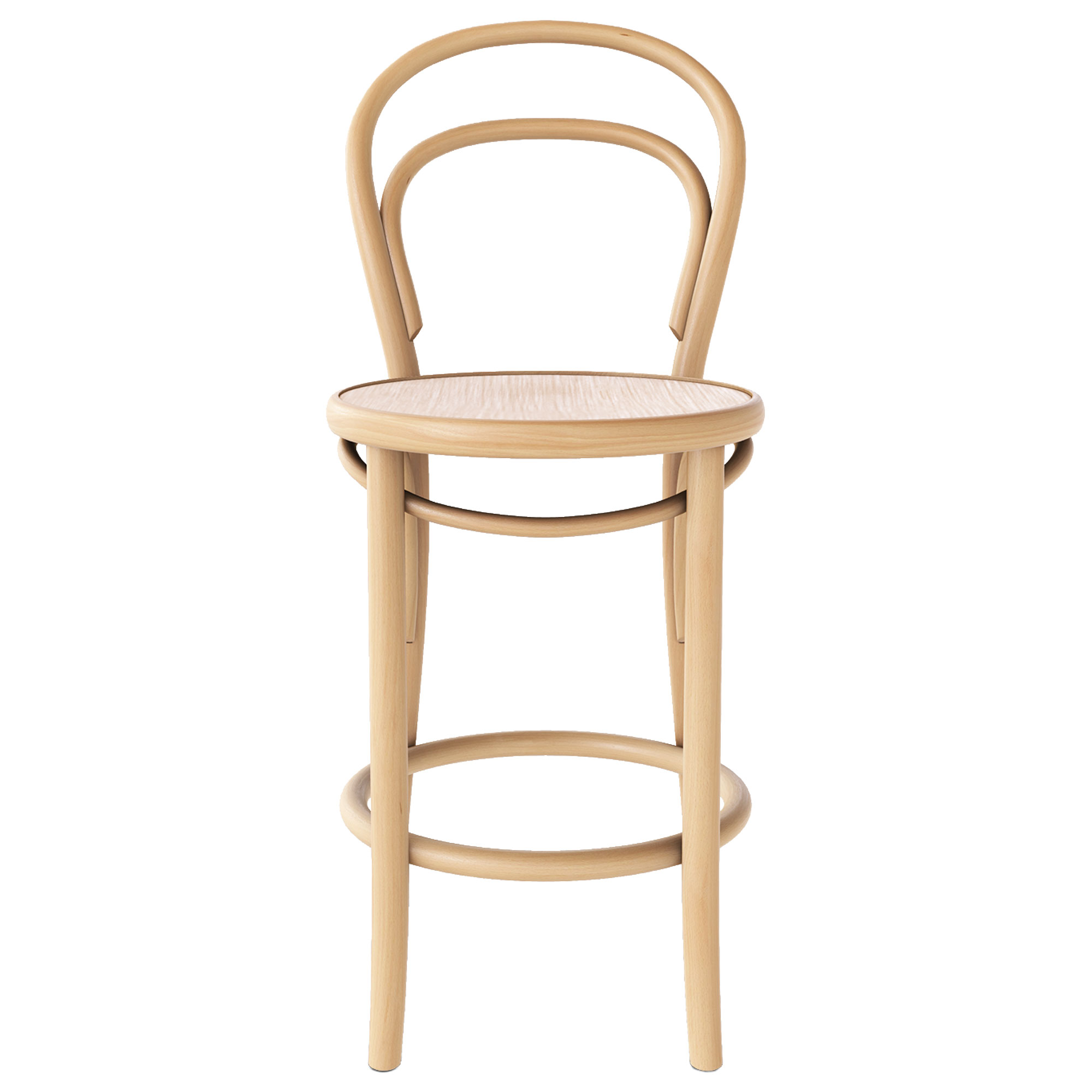 Ton - Ton Barstool 14 Low - Natural Beech Lacq. - Barstolar - Michael Thonet - Träfärgad - Trä