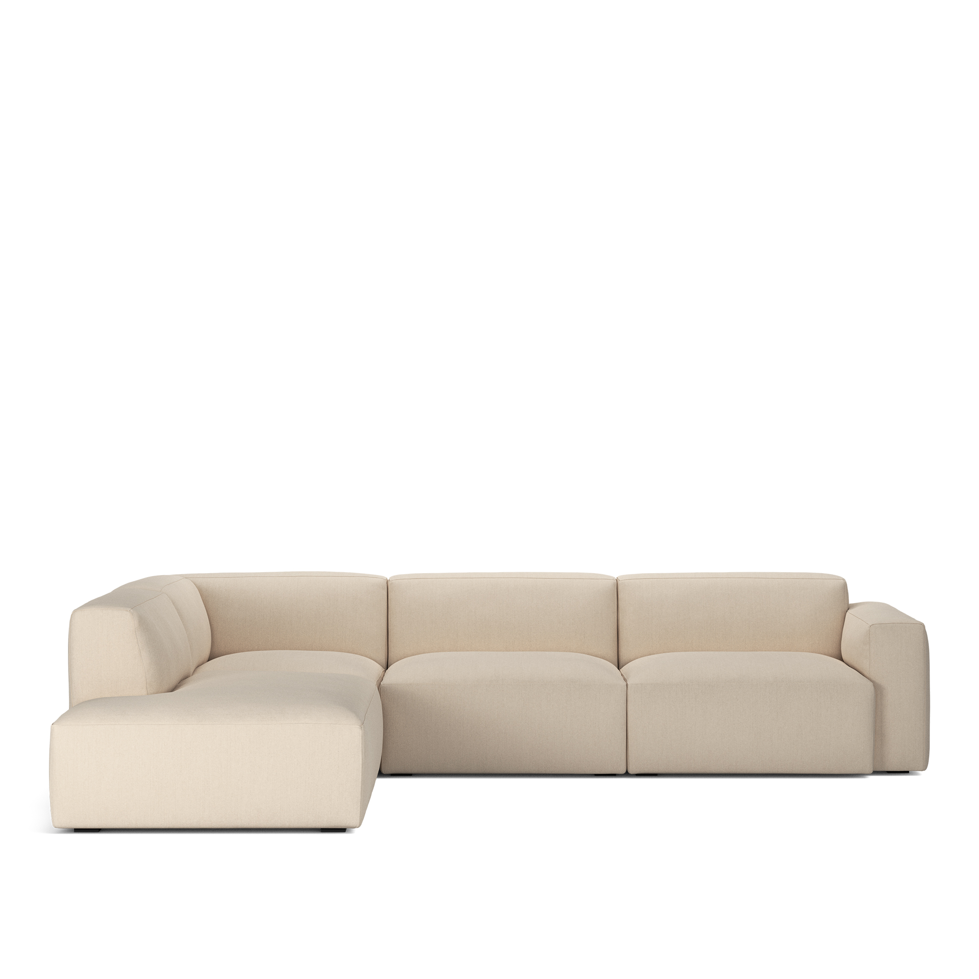 NOGA - Brick 4-Seater Corner Open End Left Shadow Nature Removable Upholstery - Soffor