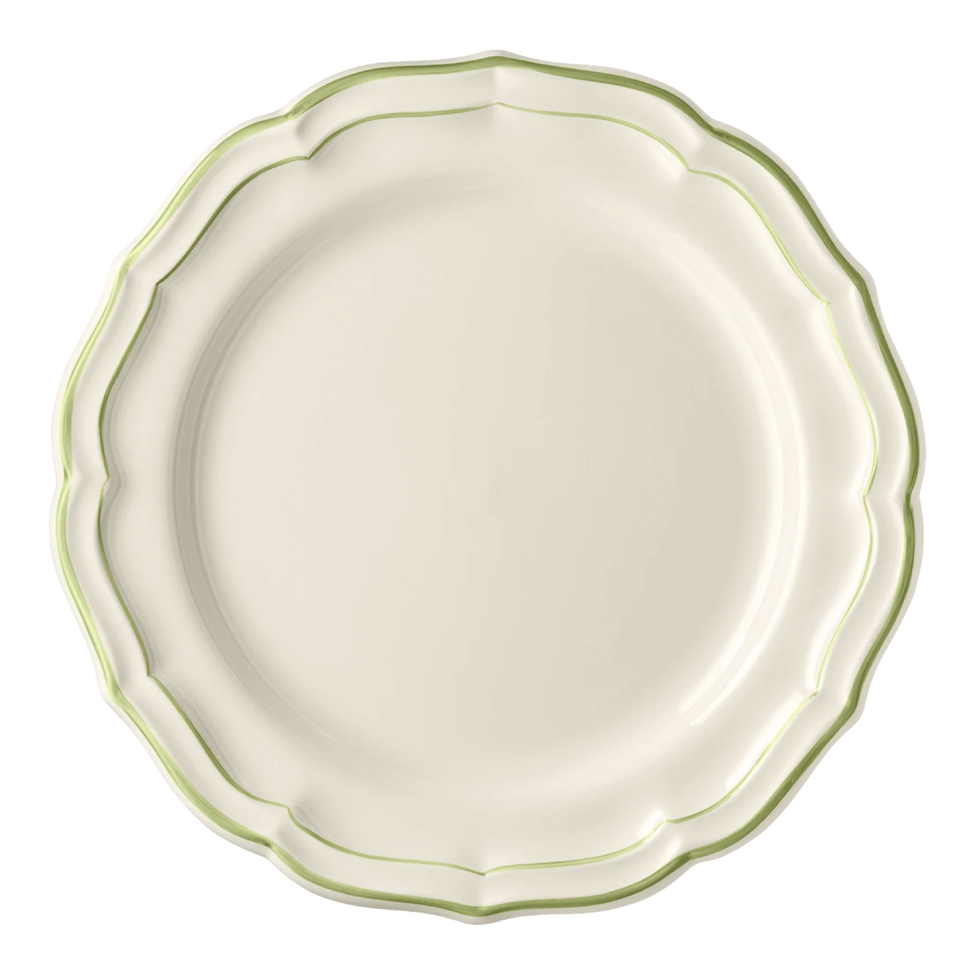 Gien - Filet middagstallrik 4-pack grön - Mattallrikar - Grön - Keramik