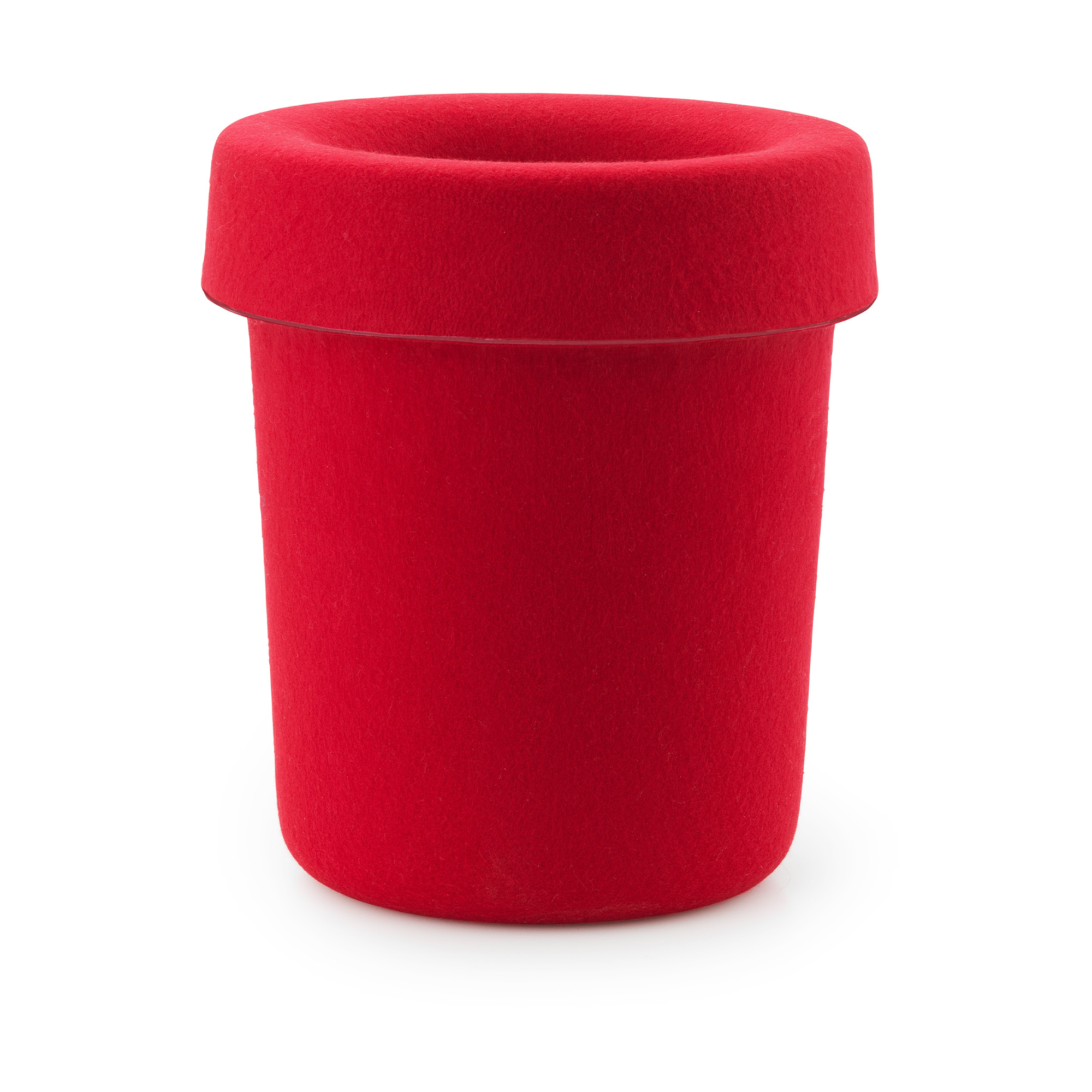 Normann Copenhagen - Hide Office Bin Bright Red - Kurver og bokser - Simon Legald - Rød