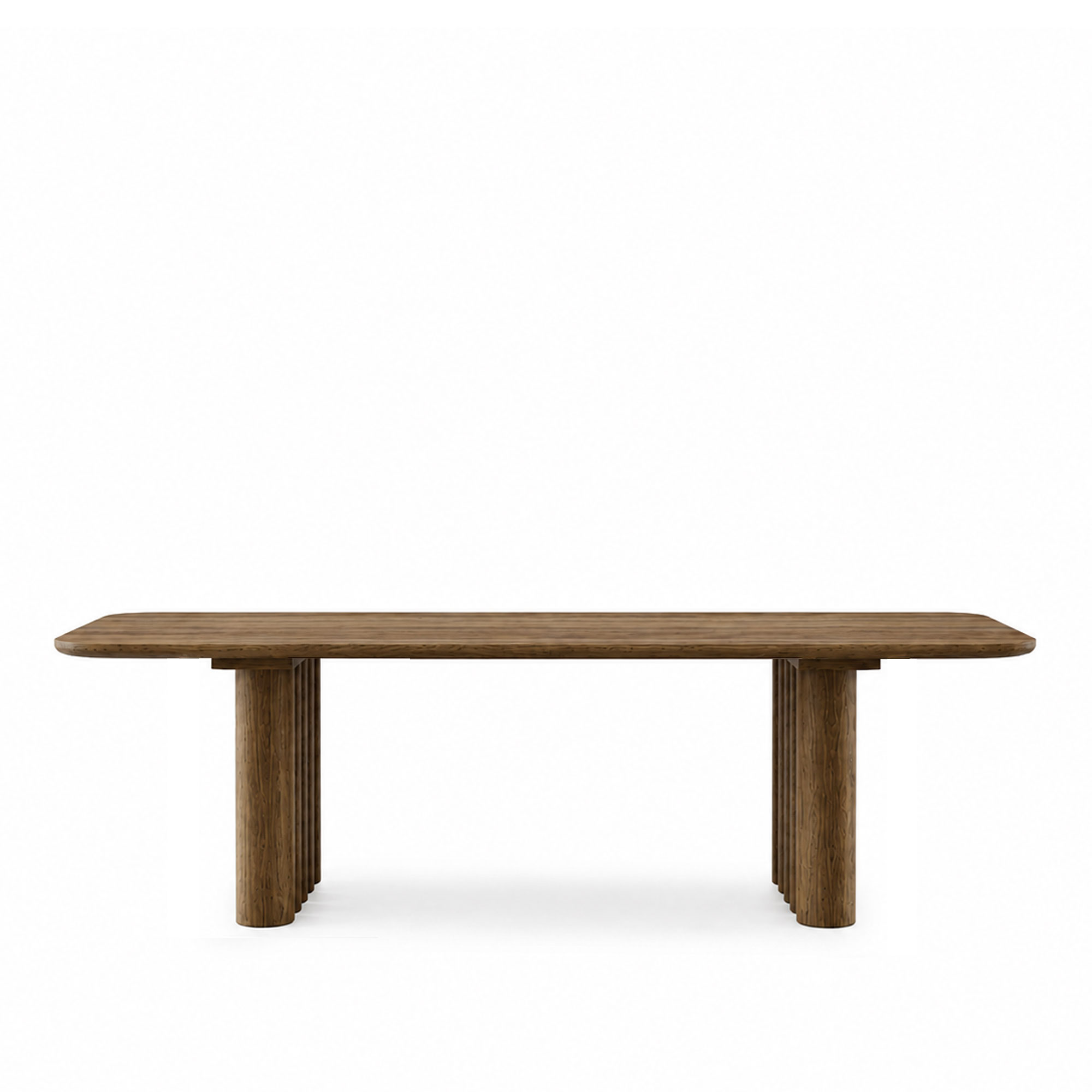 Dk3 - Plush Table Rectangular 30mm tabletop 130mm legs L200 x W100 x H72 cm Max 2 extension leaves Smoked oak - oil - Matbord - Brun | Möbler - Bord - Matbord | Möbelexperten