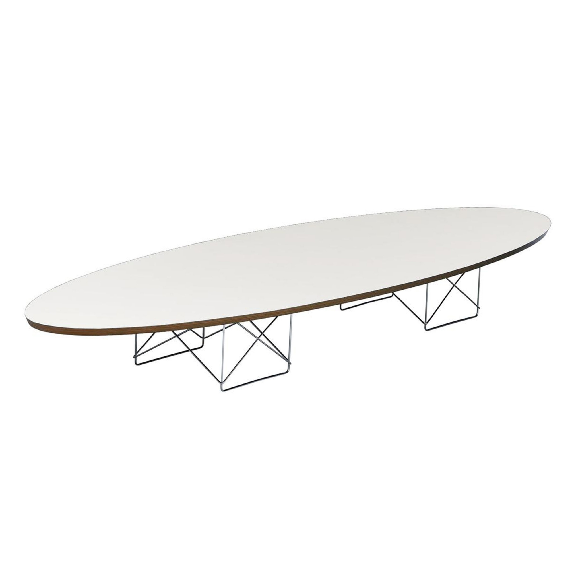 Vitra - ETR, Skiva - Vit, Underrede - Krom - Soffbord - Charles & Ray Eames - Vit - Metall/Trä