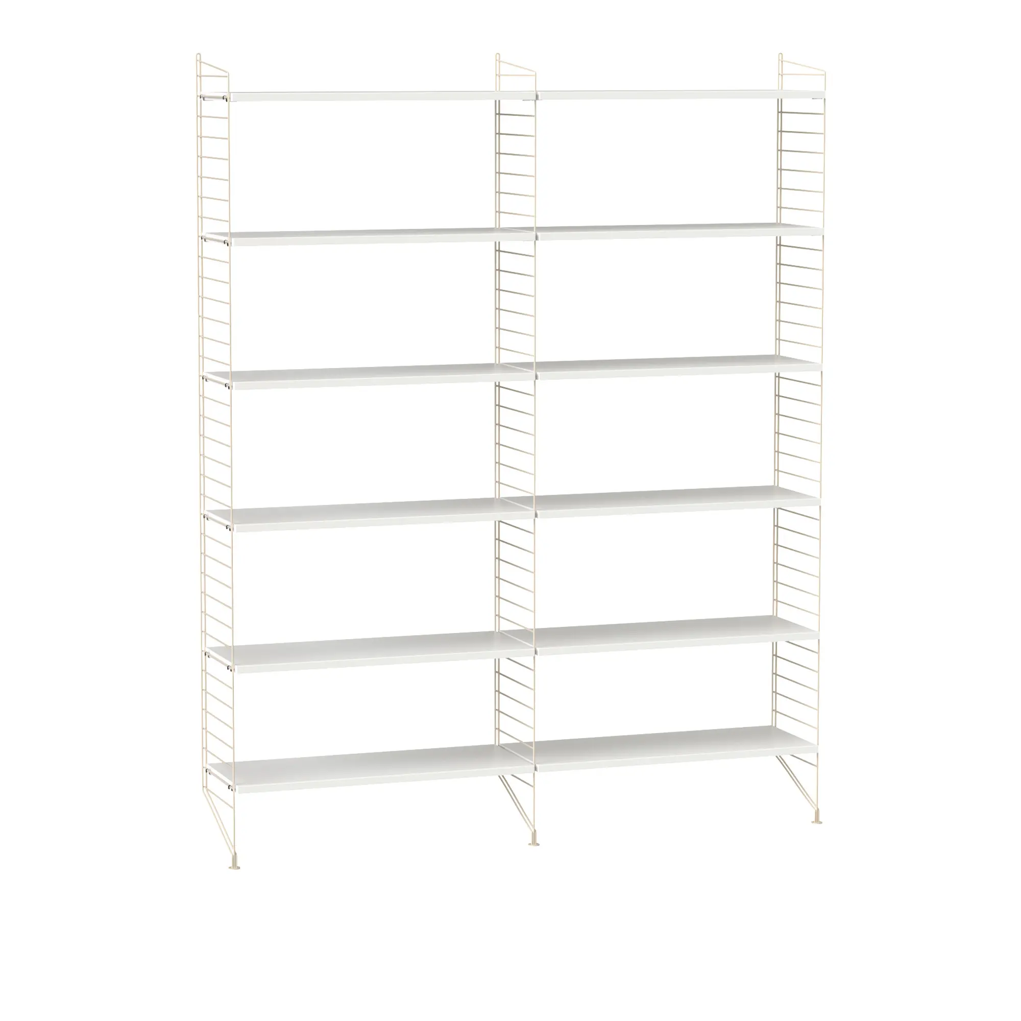 Stue hyllesystem A hvit/beige