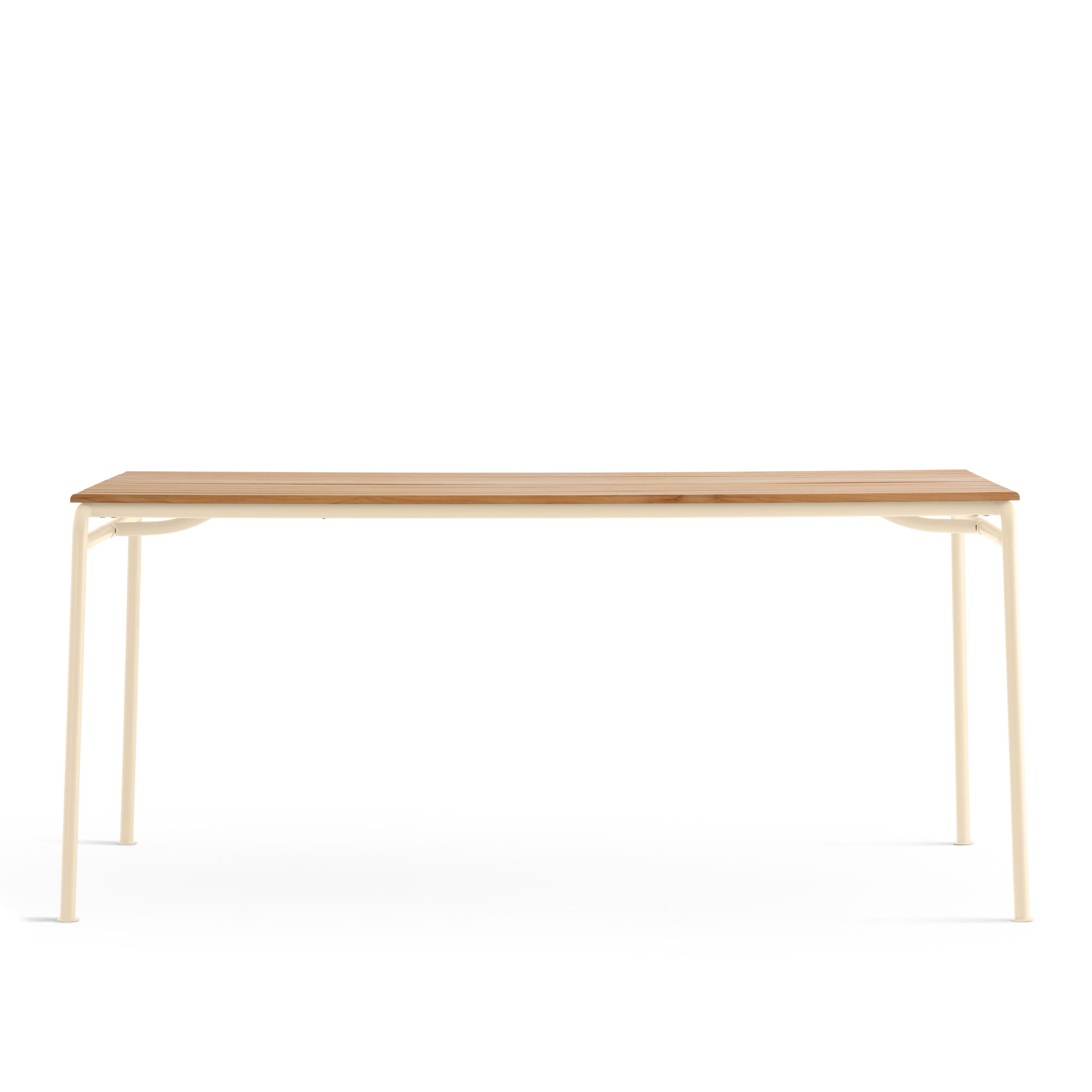 A Huseby - Kallio Outdoor Dining Table Medium Ivory - Matbord utomhus - Sami Kallio - Beige - Metall/Trä | Utemöbler - Utebord - Matbord Utomhus | Möbelexperten