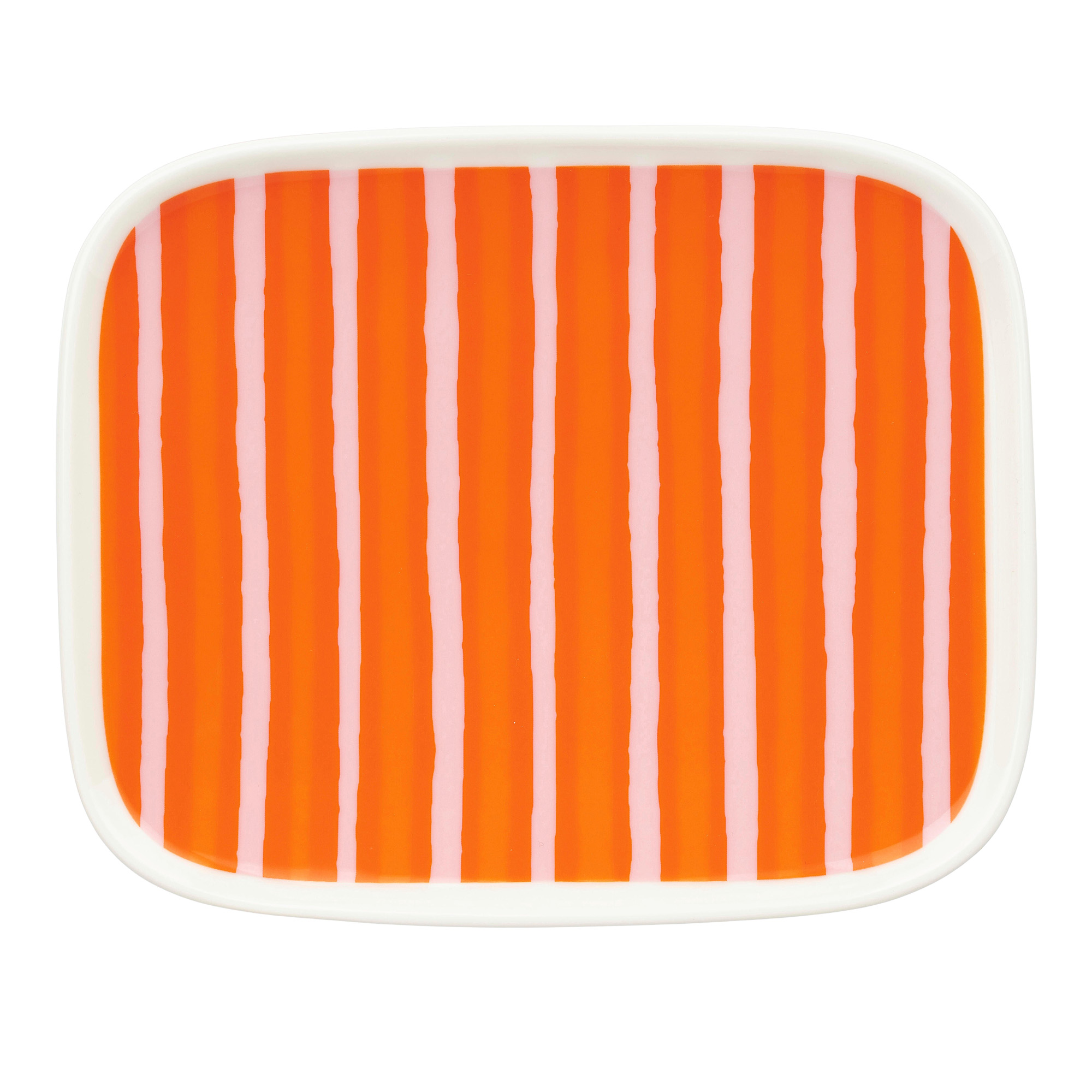 Marimekko - Piccolo Plate 12X15Cm White, Pink, Orange - Assietter - Sami Ruotsalainen