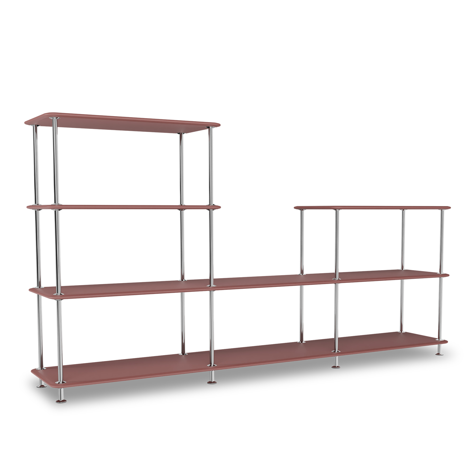 montana - montana free 312000 231-masalastructure 44c-chrome - hyllor & hyllsystem - jakob wagner - röd - metall/trä