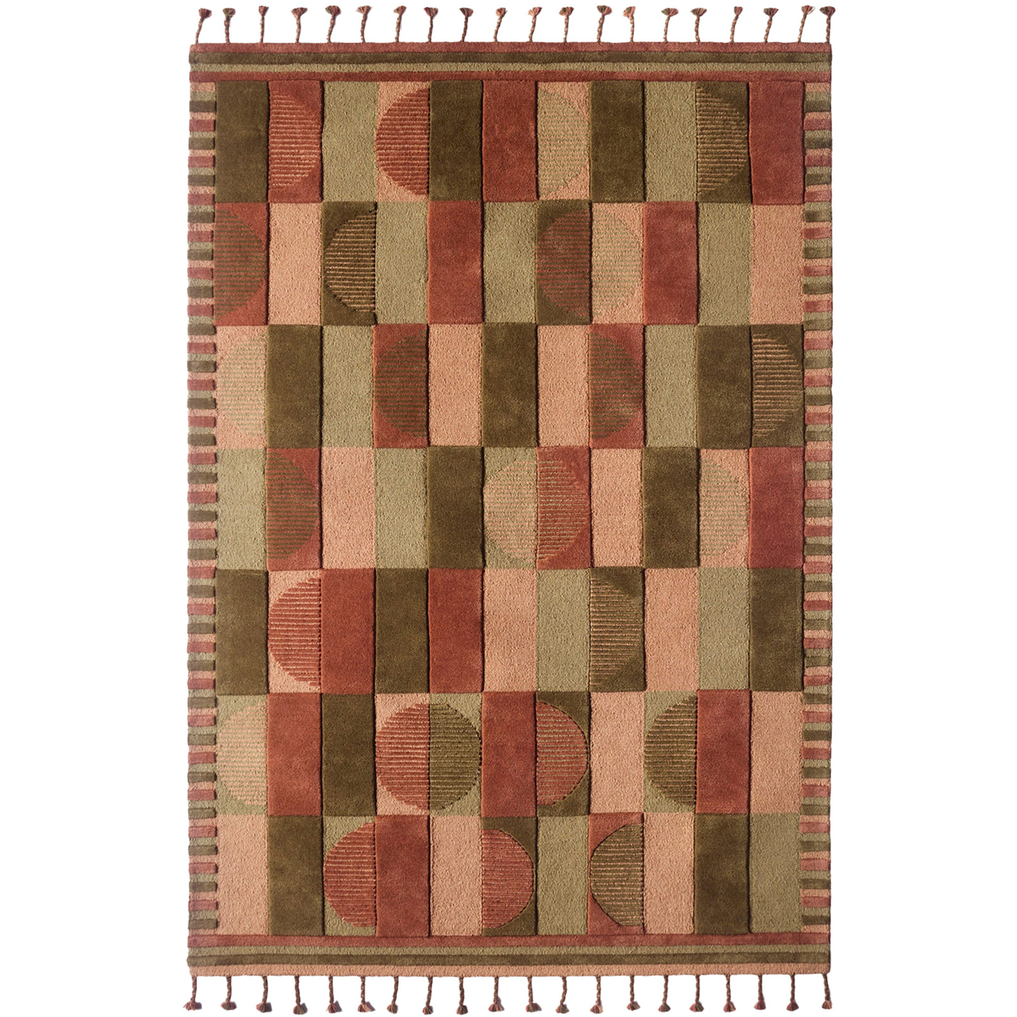 dusty deco - murillo matta multi neutral 250x350cm - ullmattor - edin & lina kjellvertz - grön