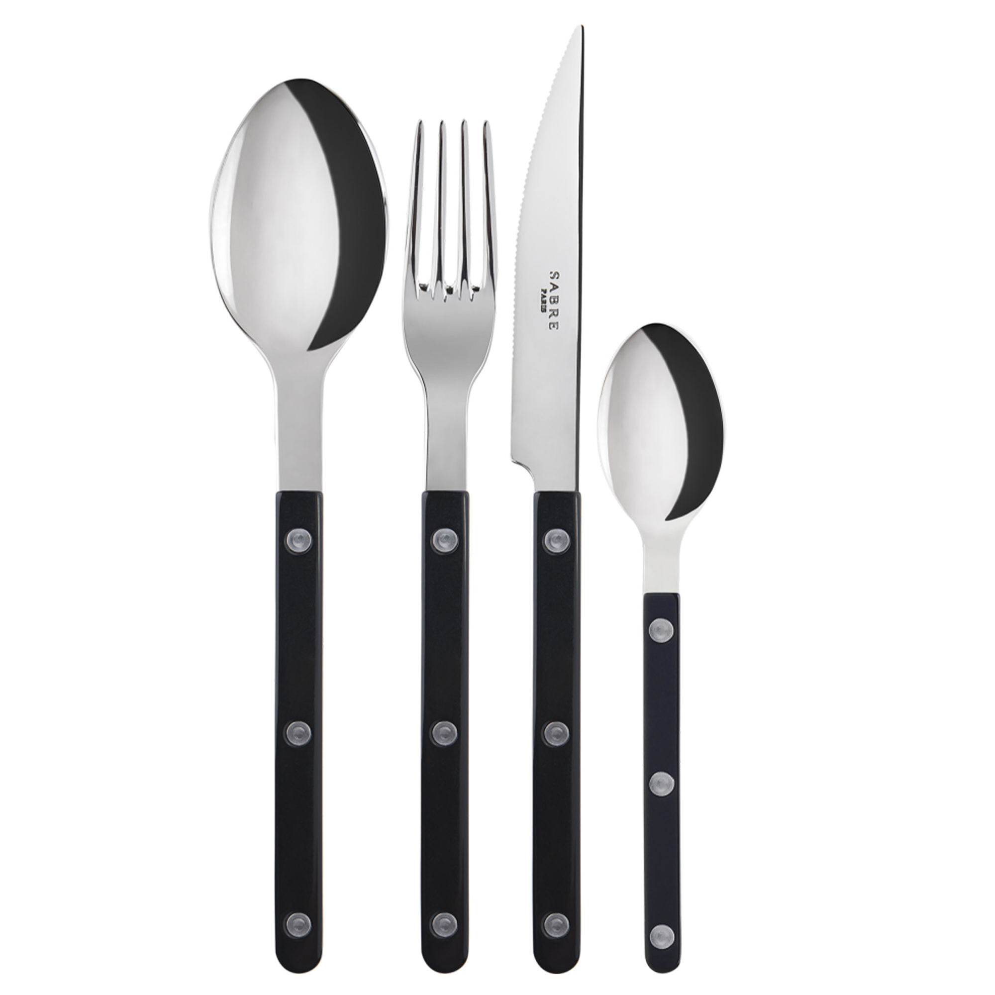 Sabre Paris - Bistrot solid bestickset 4 delar black - Bestickset | Servering - Bestick - Bestickset | Möbelexperten