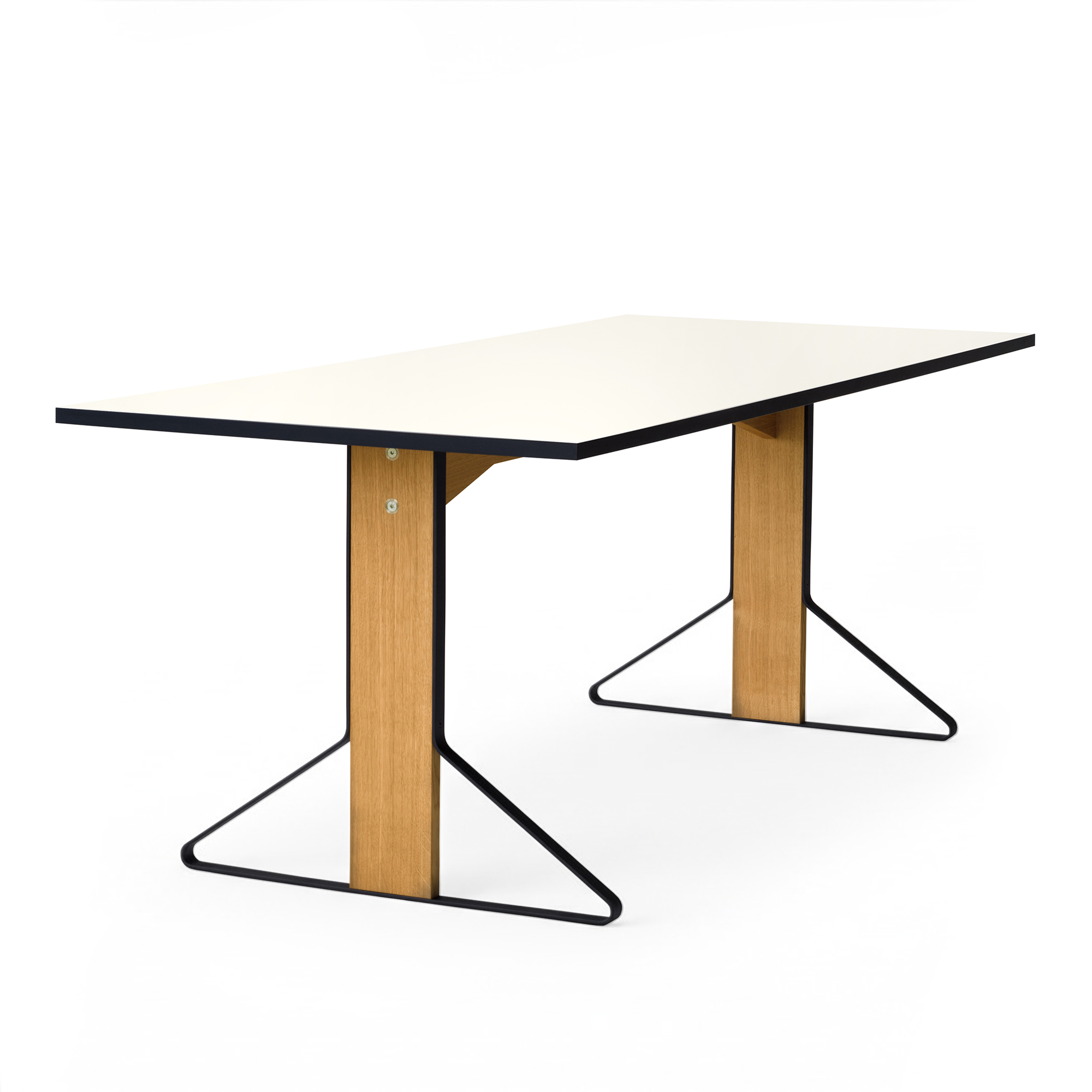 Artek - Kaari Bord Reb 001, Vit laminat, Klarlackad ek - Matbord - Ronan & Erwan Bouroullec - Vit - Metall/Trä | Möbler - Bord - Matbord | Möbelexperten