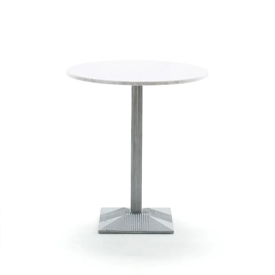 Lund Bord Liten Fot Vit Carrara Marmor