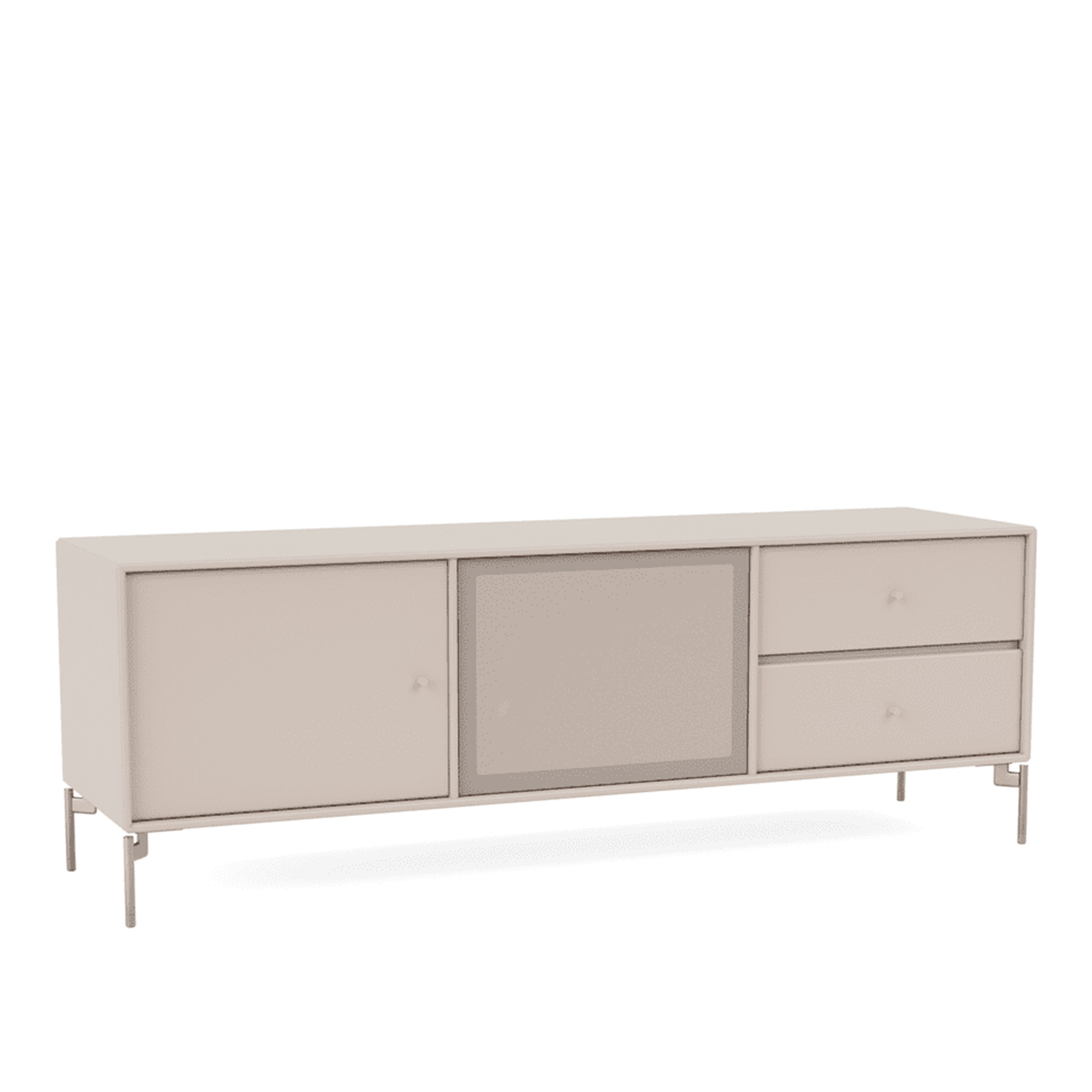 montana - octave vi tv bench 168-clay matt chrome - tv-bänkar - peter j. lassen - beige - trä