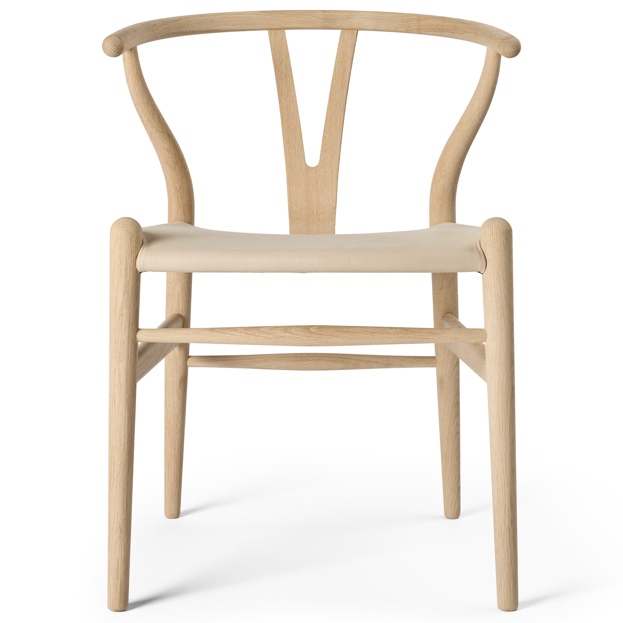 Carl Hansen - CH24P Wishbone Chair, Oak Soap, Terra 20364, Beige - Matstolar - Hans J. Wegner