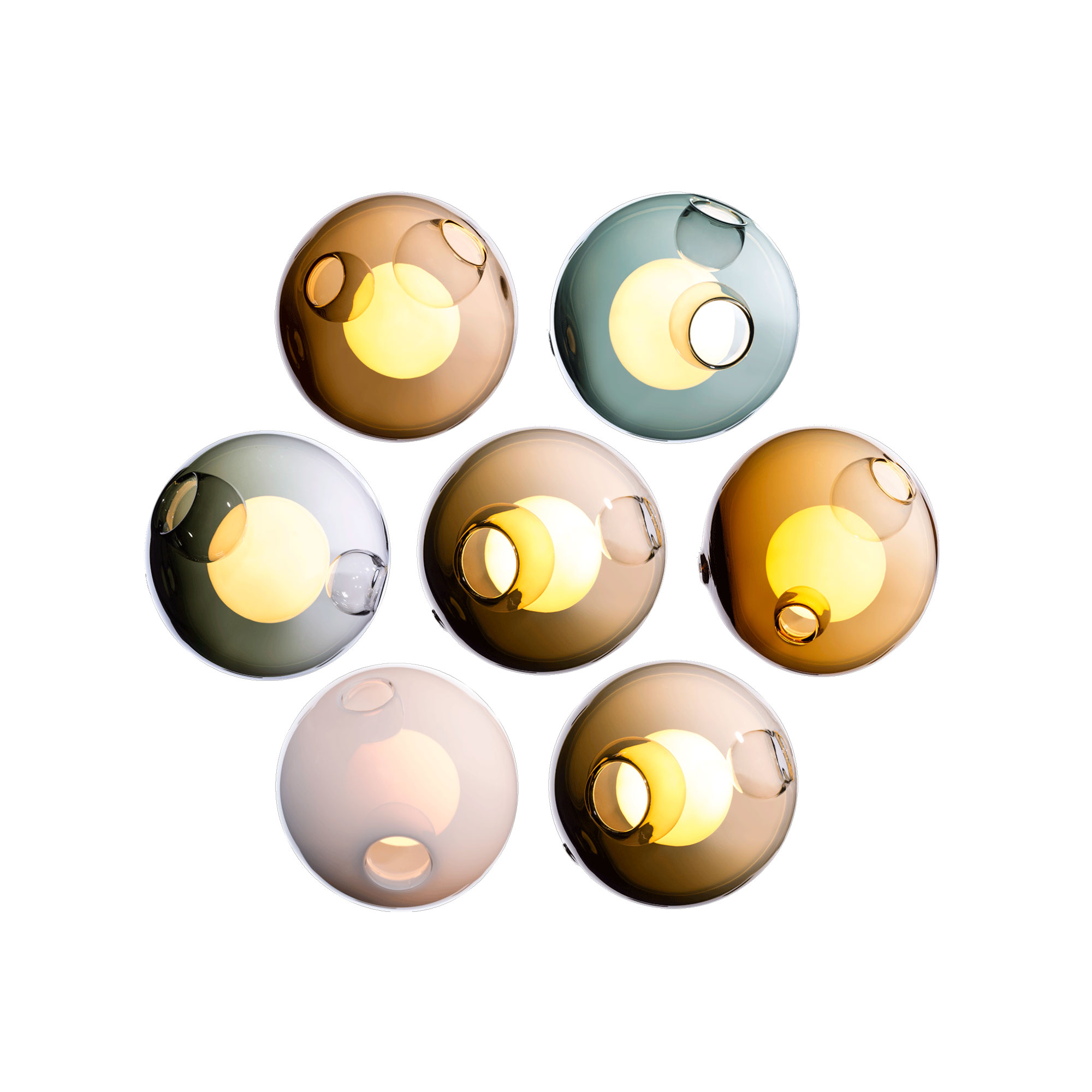 Bocci - 28.7 Cluster, Multi - 10 - Klusterlampor - Omer Arbel - Flerfärgad