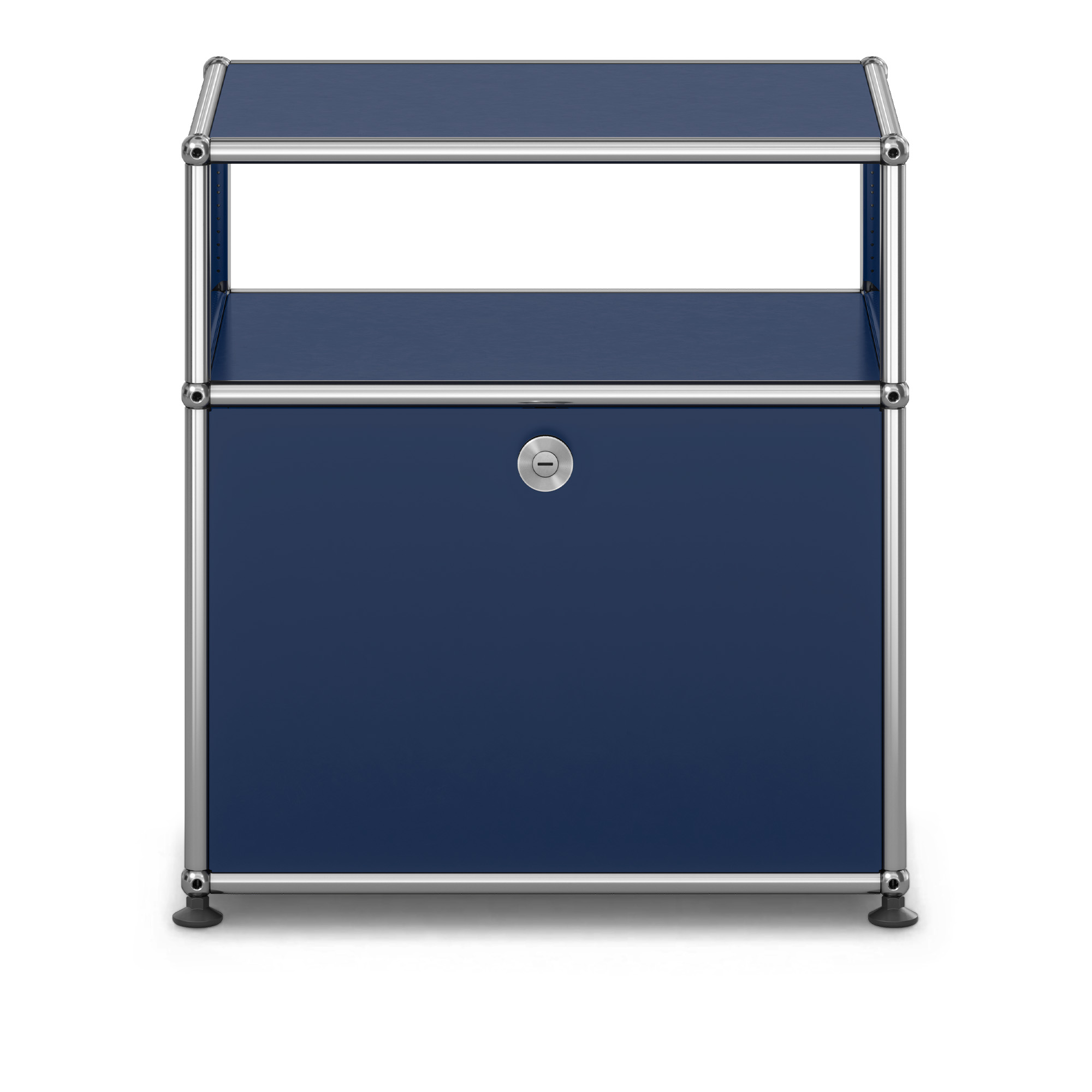 USM - USM Haller Bedside Table M55 Steel Blue - Sängbord - Fritz Haller & Paul Schärer - Blå - Metall | Möbler - Bord - Sängbord | Möbelexperten