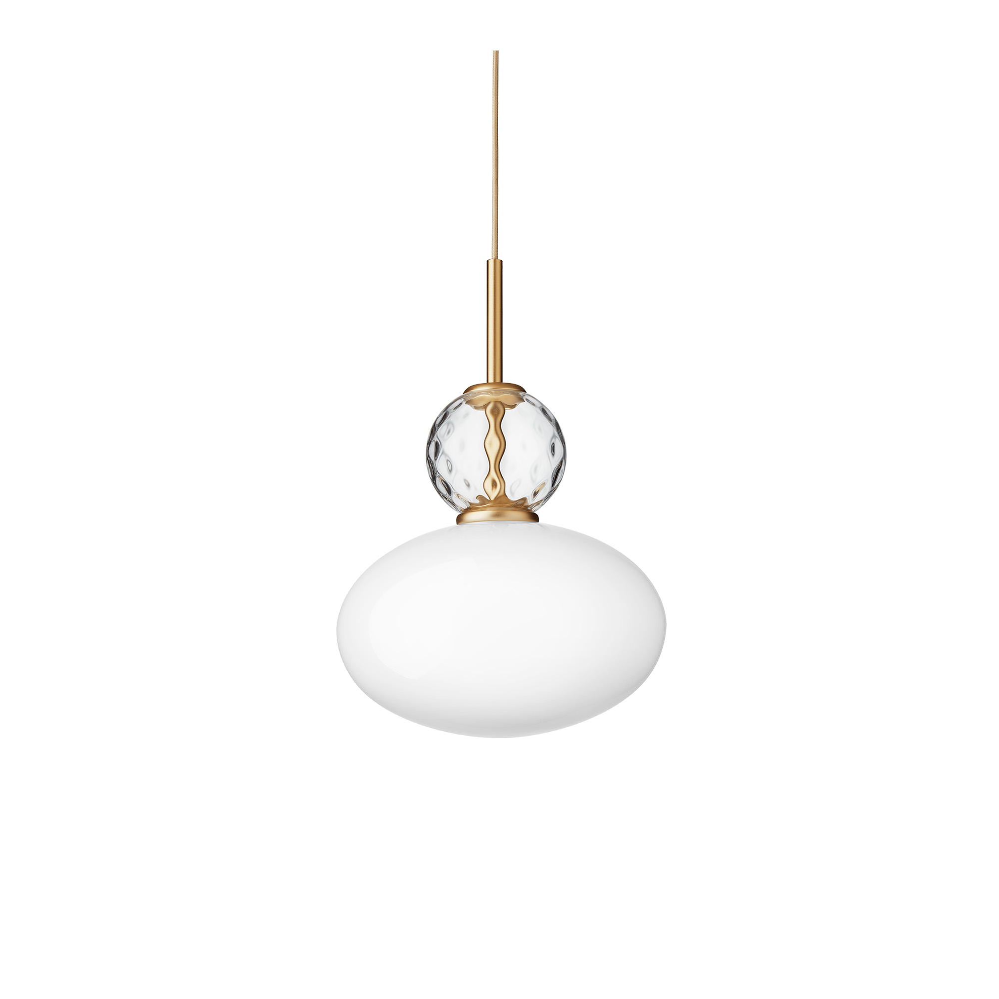 Nuura - Rizzatto 32 Satin Brass/Opal White - Pendellampor - Paolo Rizzatto - Flerfärgad