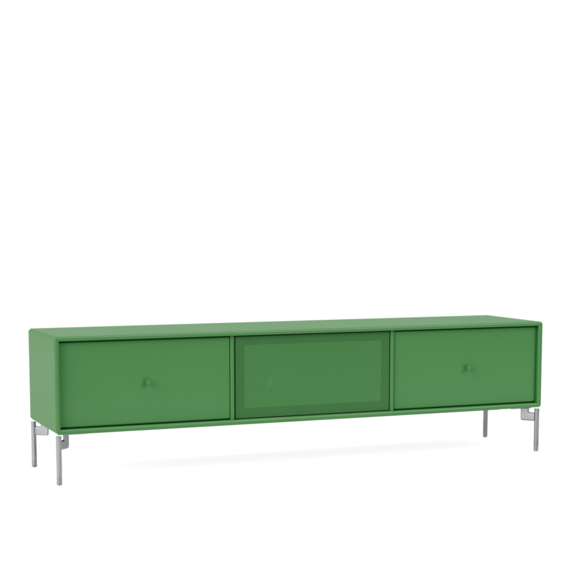 montana - octave v tv bench 152-parsley matt chrome - tv-bänkar - peter j. lassen - grön - trä