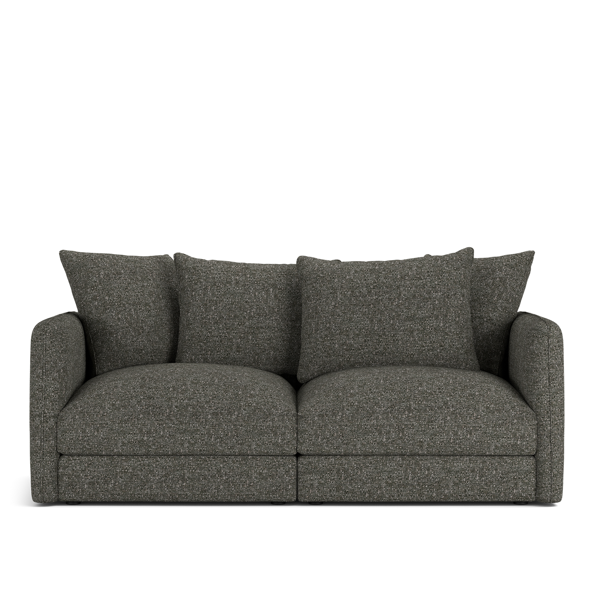 NOGA - Pavarotti 2-Seater Lucinasco 06 Fixed Upholstery - Soffor - Dun/Metall/Tr&auml;/Skum