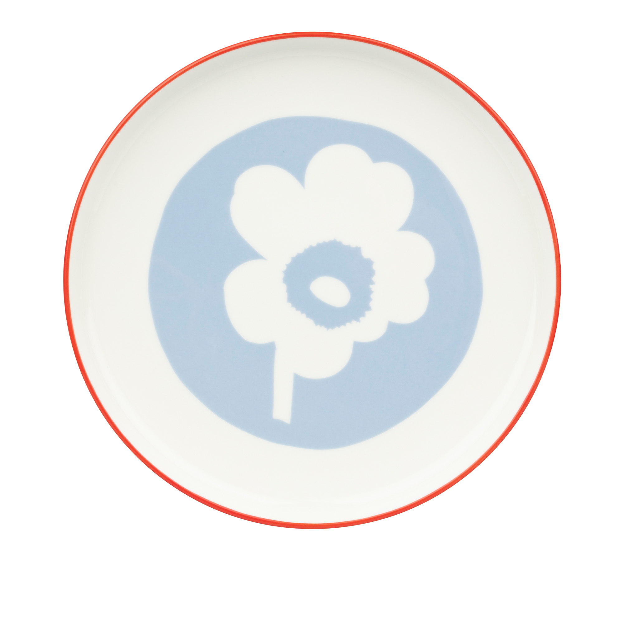 Marimekko - Unikko Plate 20 cm - Mattallrikar - Sami Ruotsalainen - Röd,Vit,Blå | Servering - Servis - Mattallrikar | Möbelexperten