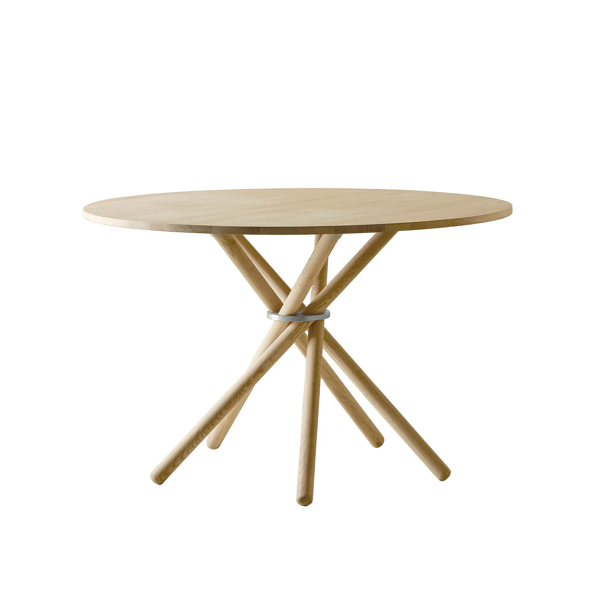 Hector 120 - Dining Table, Linoleum Burgundy / Dark Oak / Brass