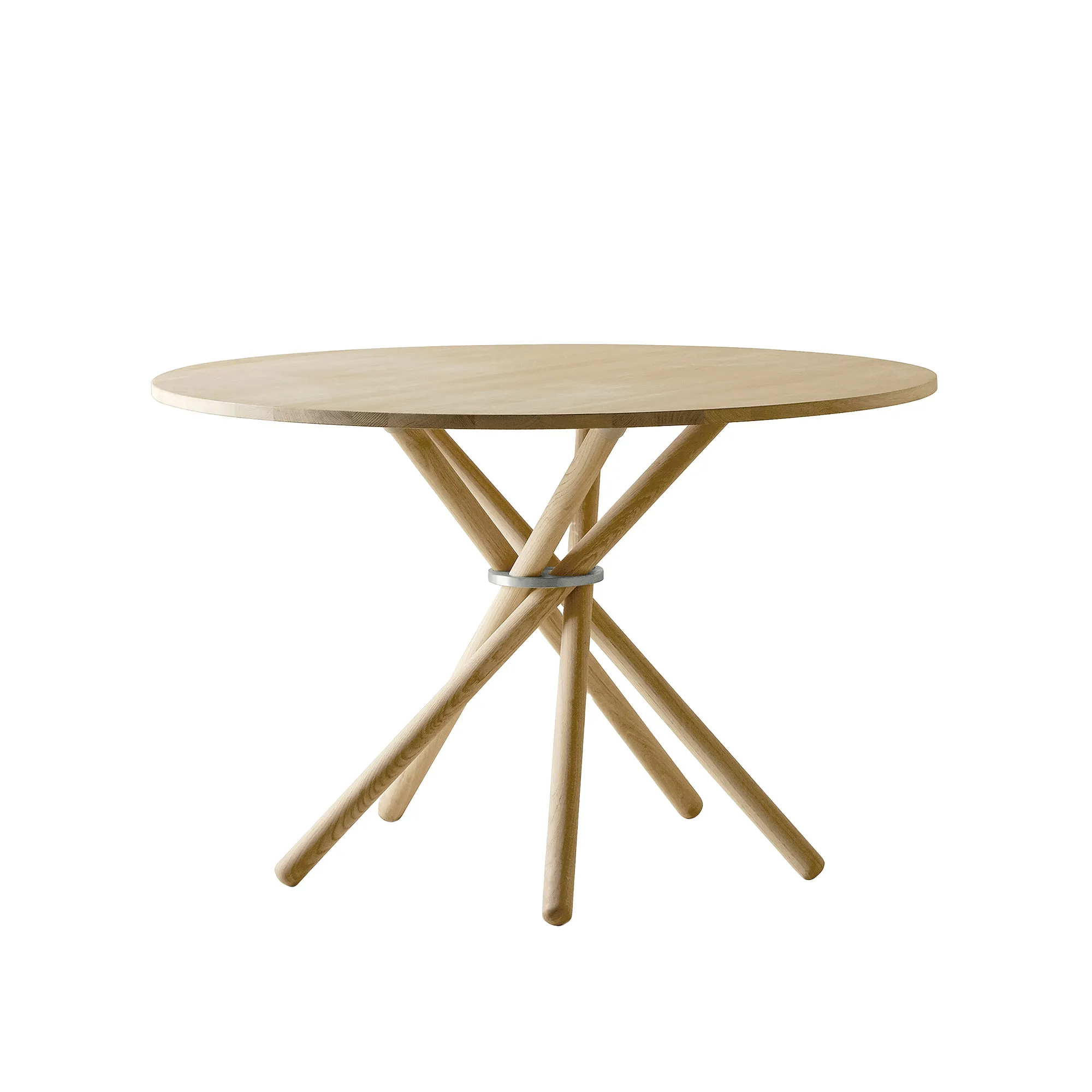 Hector 120 - Dining Table, Linoleum Burgundy / Dark Oak / Brass