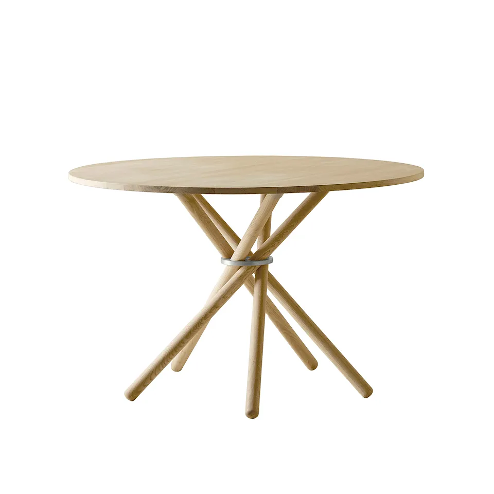 Hector 120 - Dining Table, Linoleum Burgundy / Dark Oak / Brass