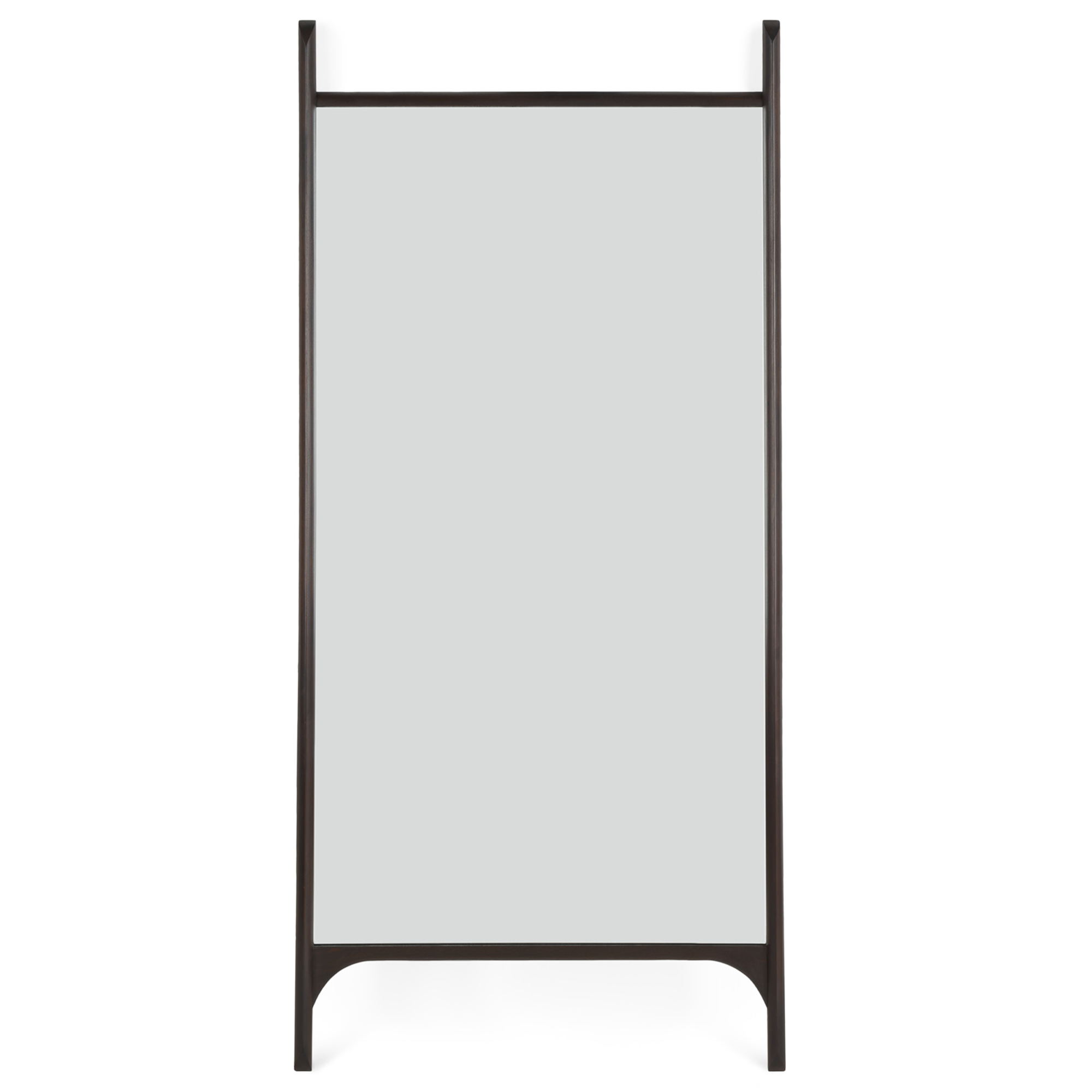 Ethnicraft - PI Floor Mirror - Varnished Mahogany Frame - Dark Brown - 200 x 80 cm - Golvspeglar - Alain Van Havre - Brun - Glas | Inredning - Speglar - Golvspeglar | Möbelexperten