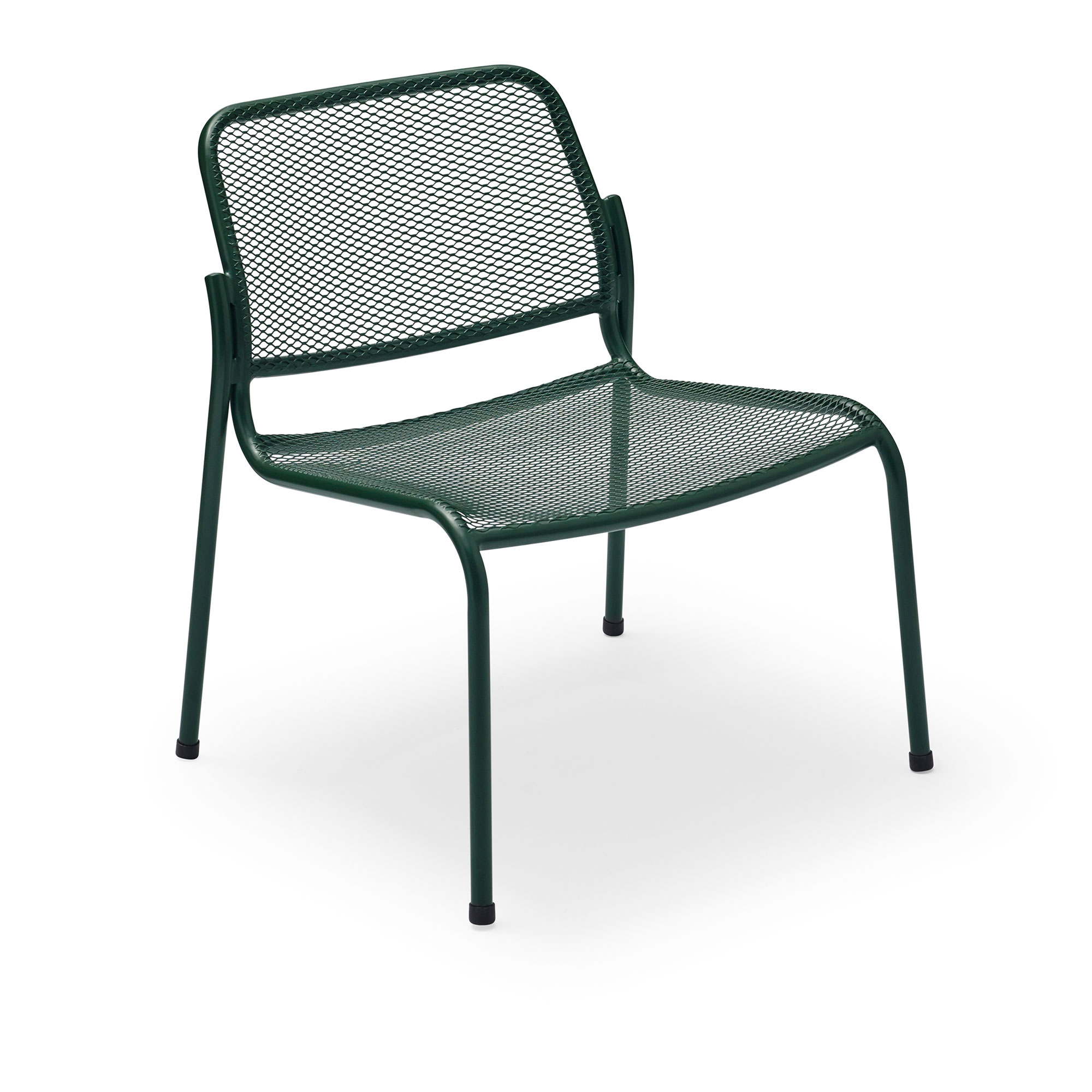 Fritz Hansen - Mira Lounge Chair Steel/Hunter Green - Loungestolar - Mia Lagerman - Grön - Metall