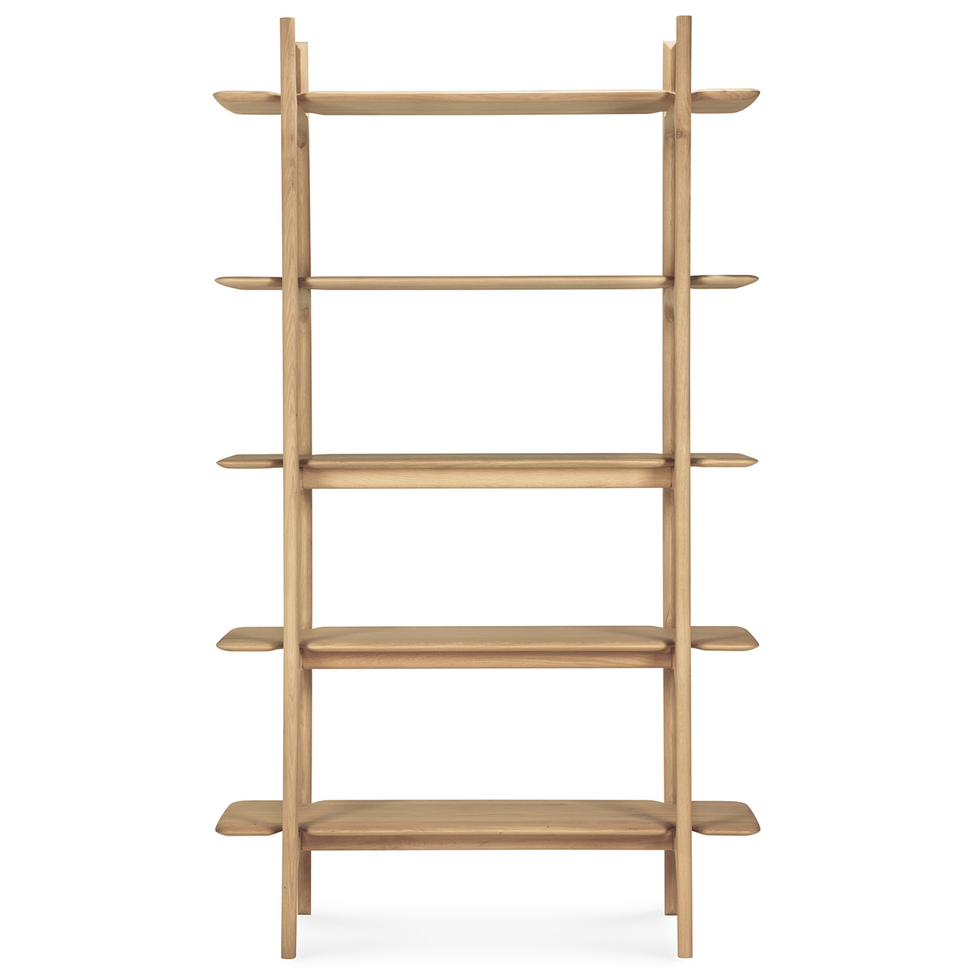 Ethnicraft - PI Rack - Oak - 5 Shelves 39 x 110 cm - Hyllor - Alain Van Havre - Träfärgad - Trä | Möbler - Förvaring Och Hyllor - Hyllor | Möbelexperten