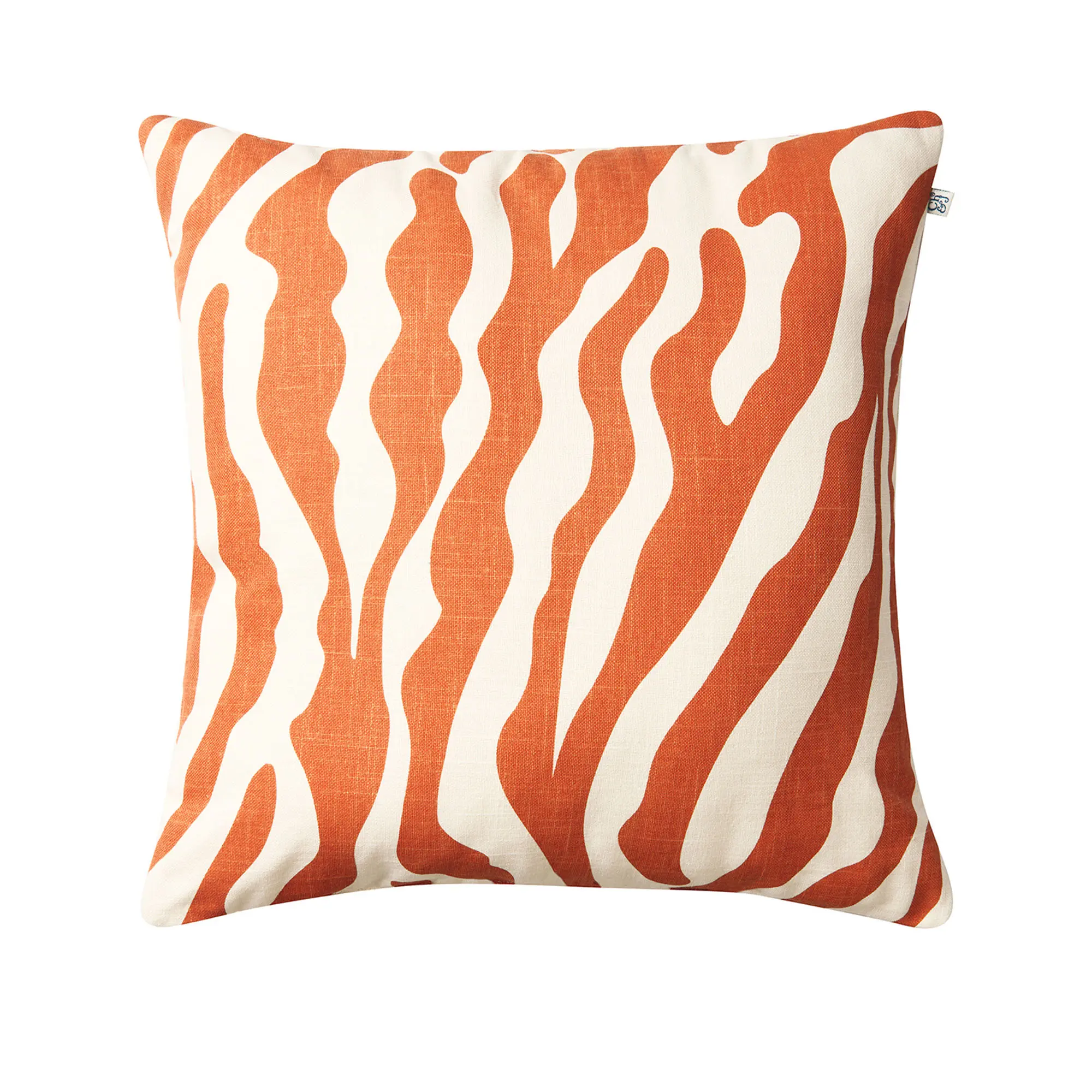 Utepute sebra 50x50 cm aprikos oransje offwhite