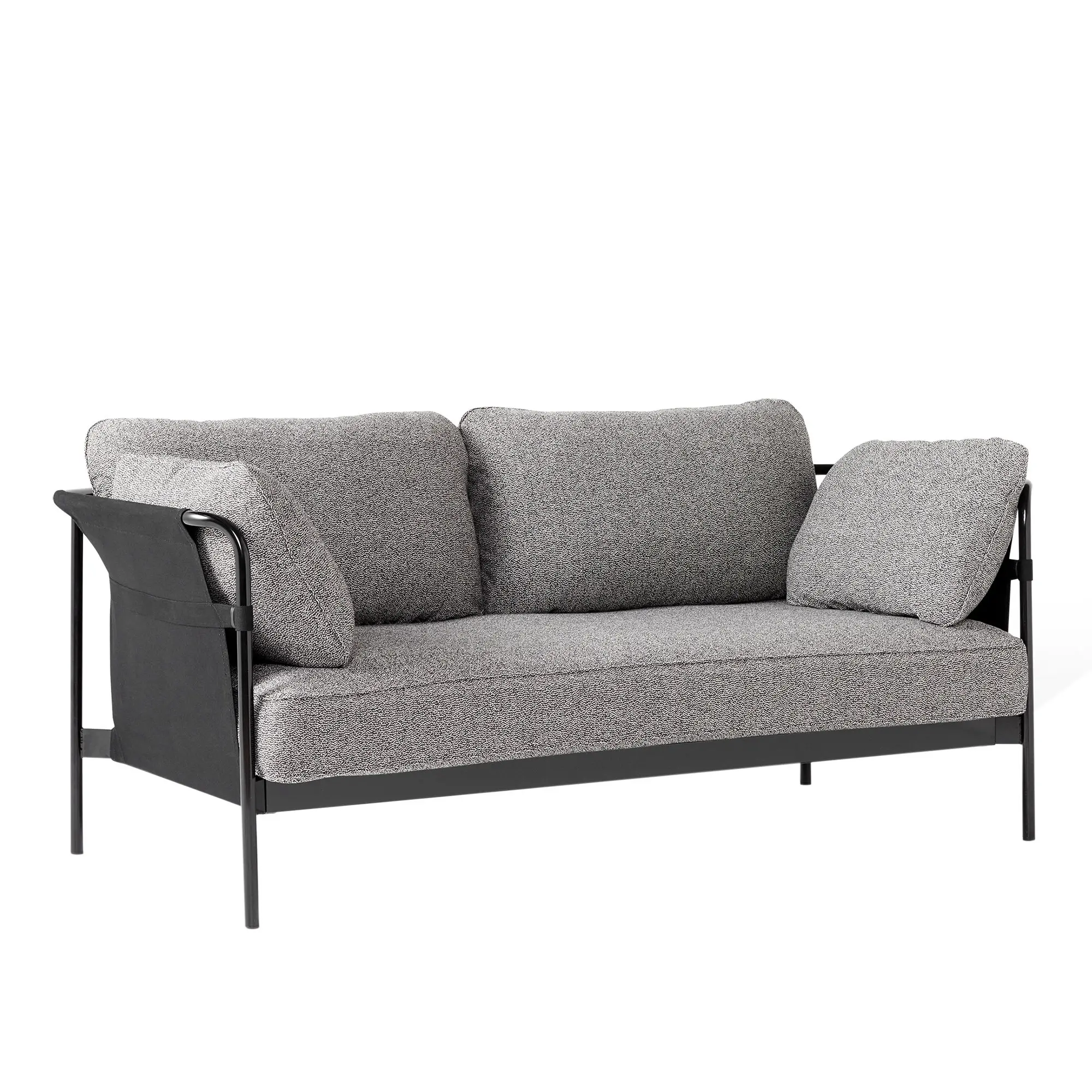 Can 2-sitssoffa Black/Black