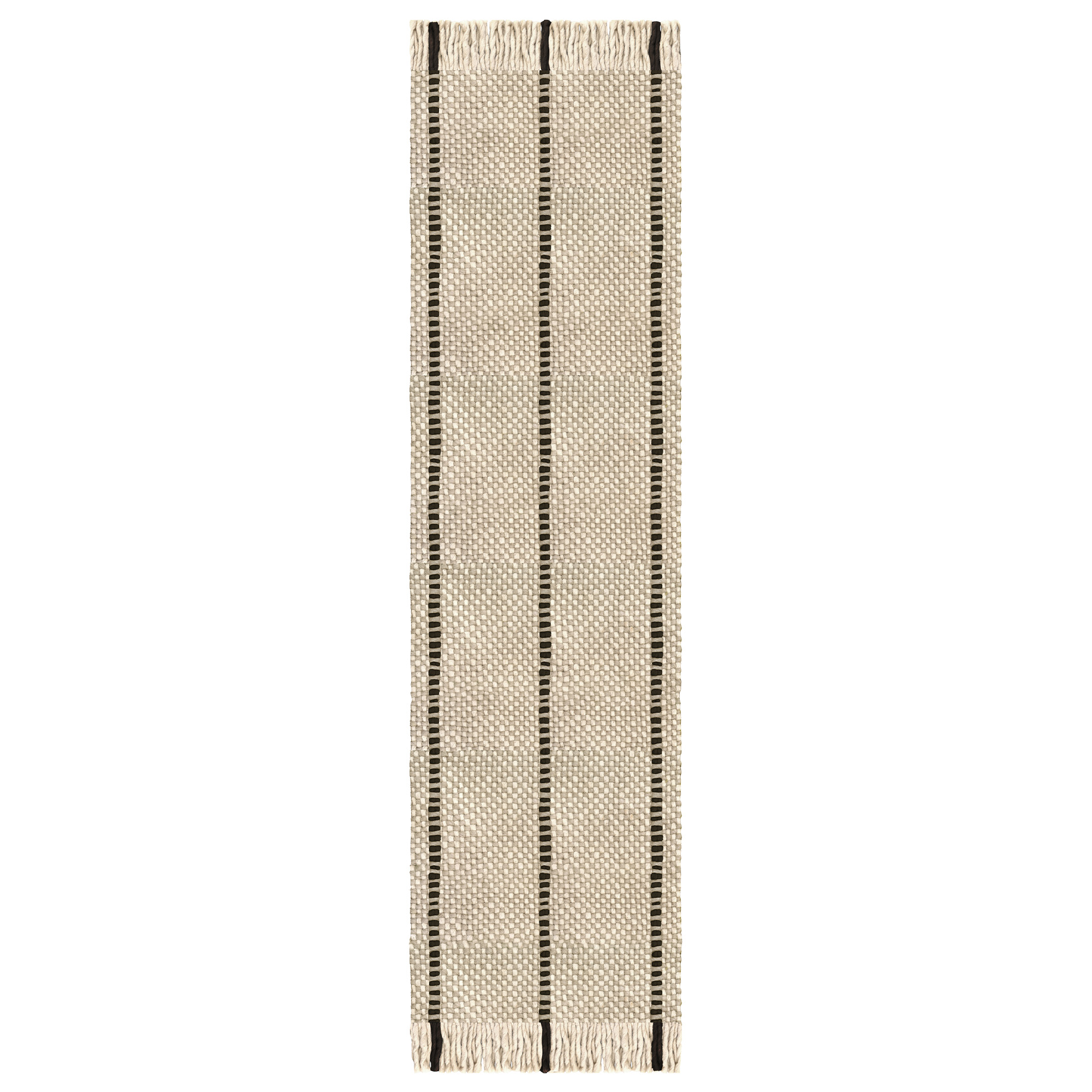 Layered - Massproductions Cord Black White 75 x 240 - Ullmattor - Massproductions