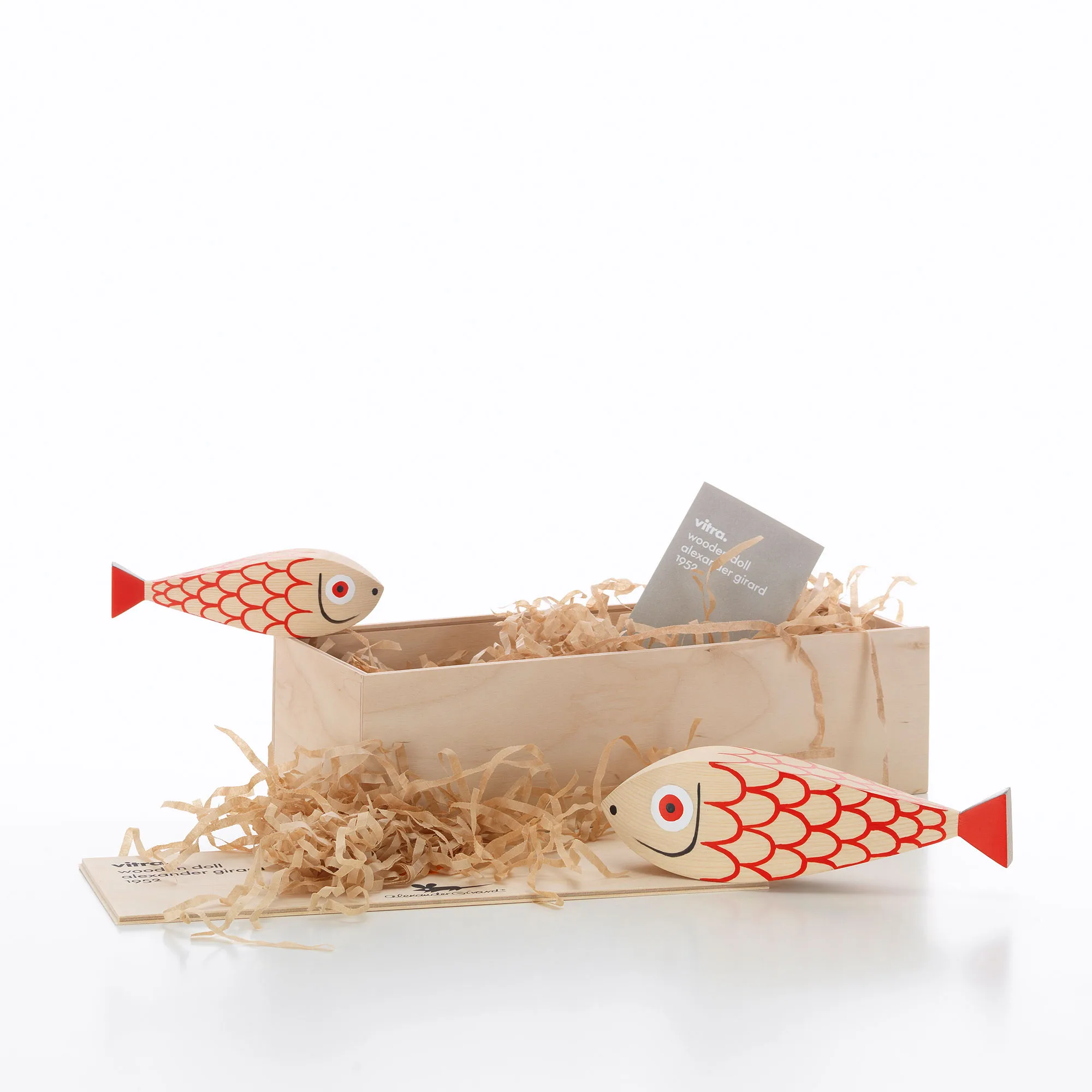 Wooden Dolls Mother Fish & Child träfigurer
