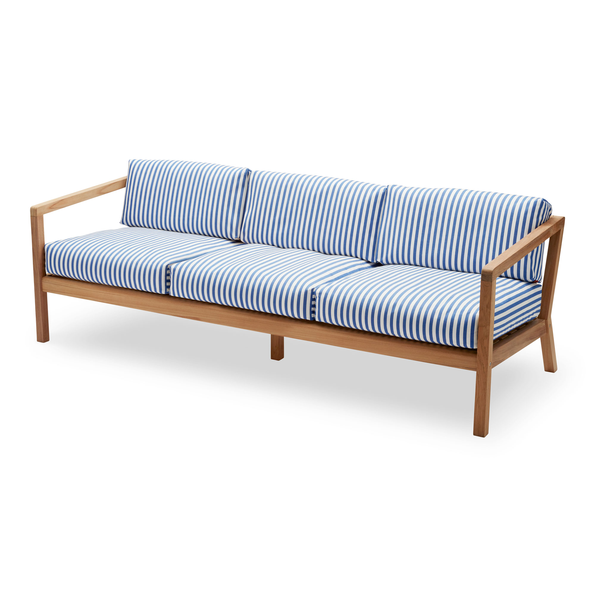 Fritz Hansen - Virkelyst 3-seater Sea Blue Stripe - Soffor - SAYS WHO