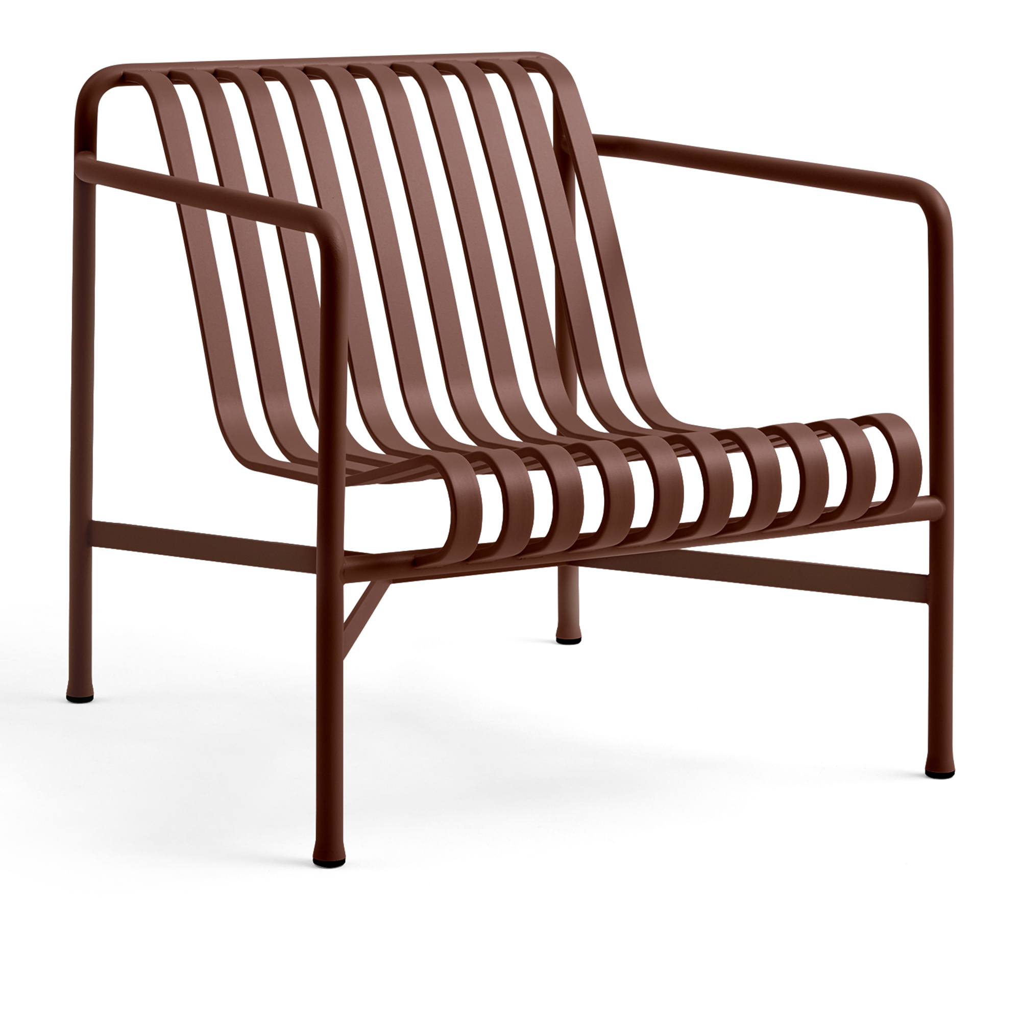 HAY - Palissade Lounge Chair Low - Iron Red - Loungestolar - Ronan & Erwan Bouroullec - Röd - Metall