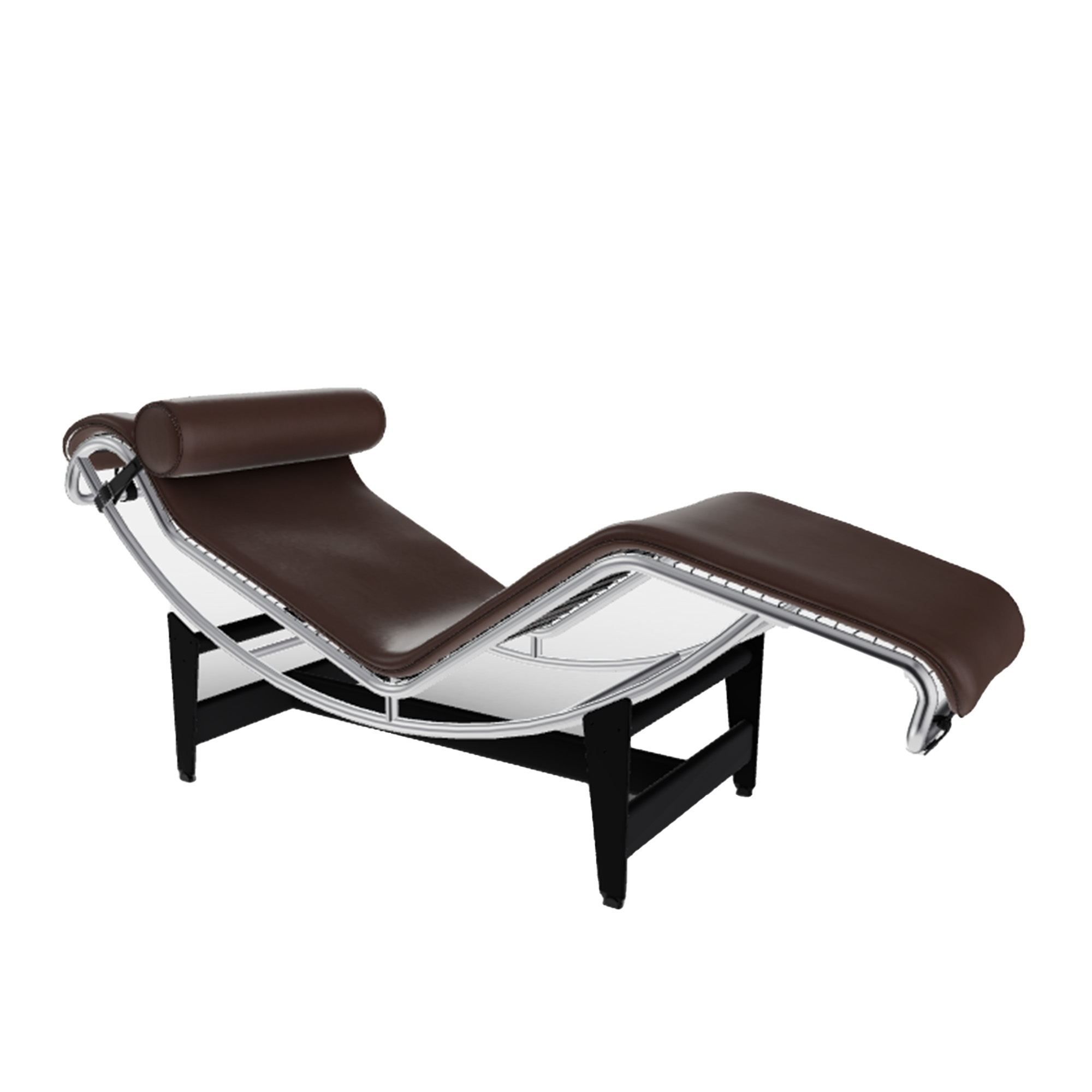 Cassina - LC4 Chaise Longue Leather, LCX - 13X416 - Liggfåtöljer - designer_charlotte_perriand,designer_le_corbusier,designer_pierre_jeanneret - Grå - Läder/Metall