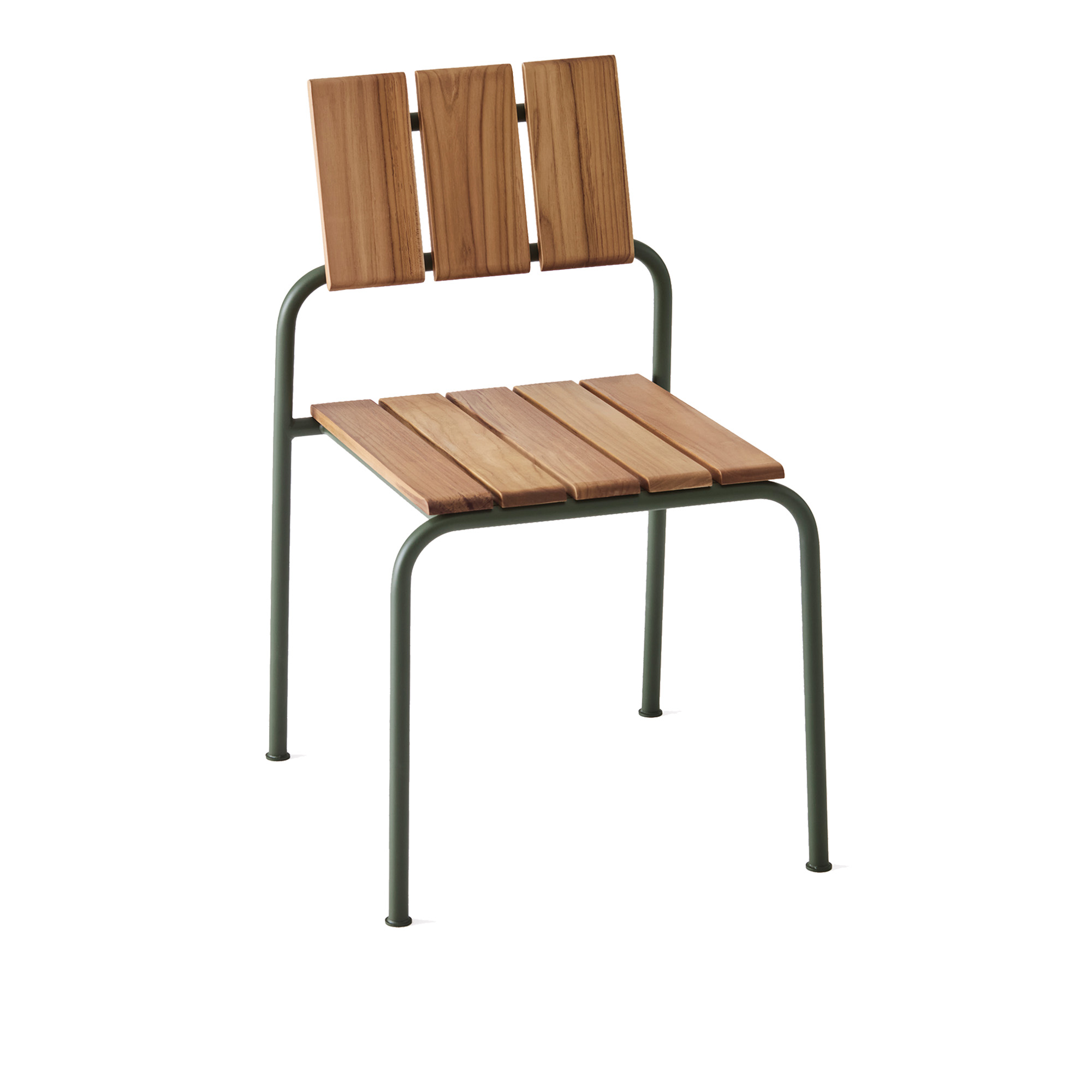 Huseby - Kallio Outdoor Dining Chair Green - Matstolar utomhus - Sami Kallio - Grön - Metall/Trä | Utemöbler - Utestolar - Matstolar Utomhus | Möbelexperten