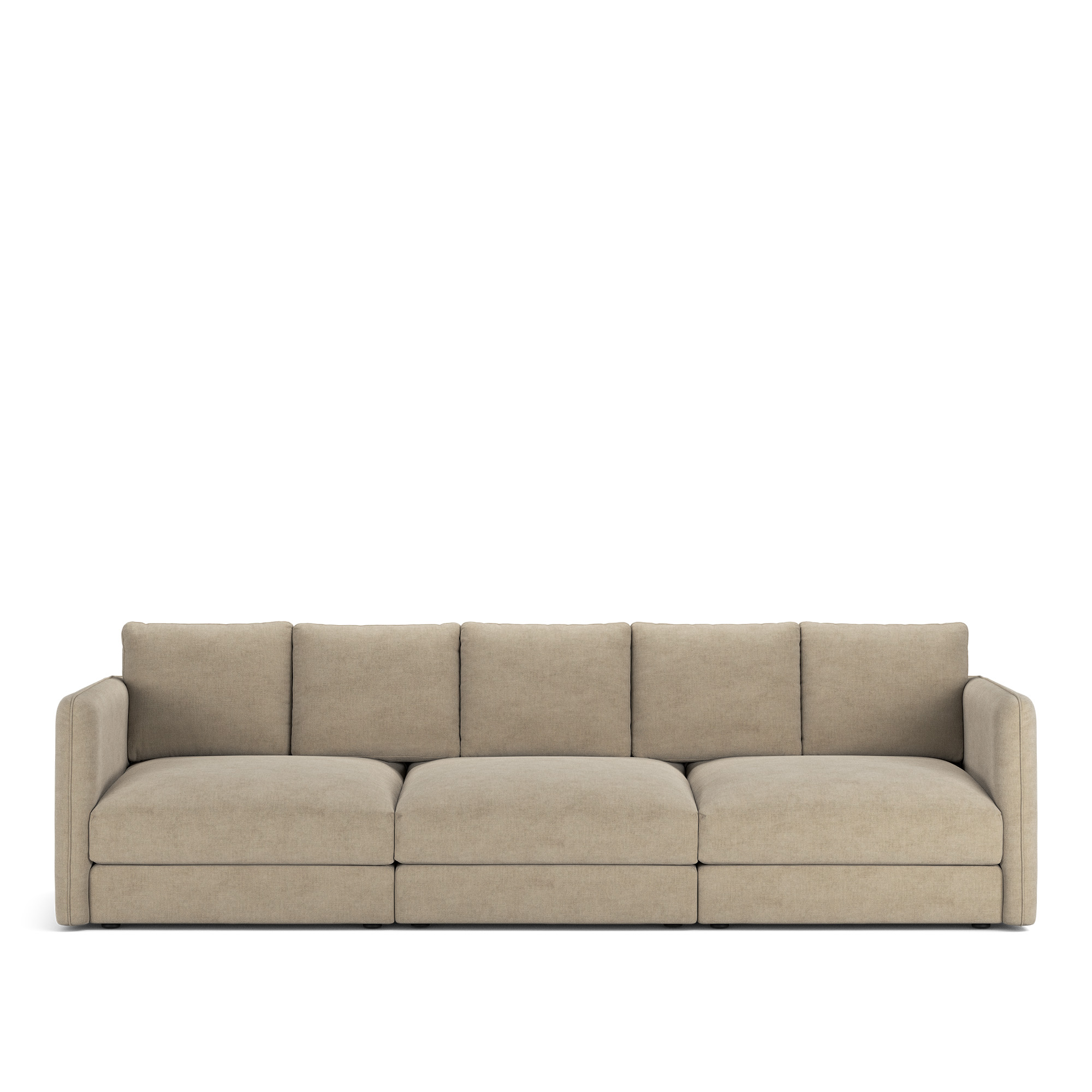 NOGA - Pavarotti 3-Seater, Fixed Cover, Cushion Variant 02, Sienna Tonal 01 - Soffor - Vit