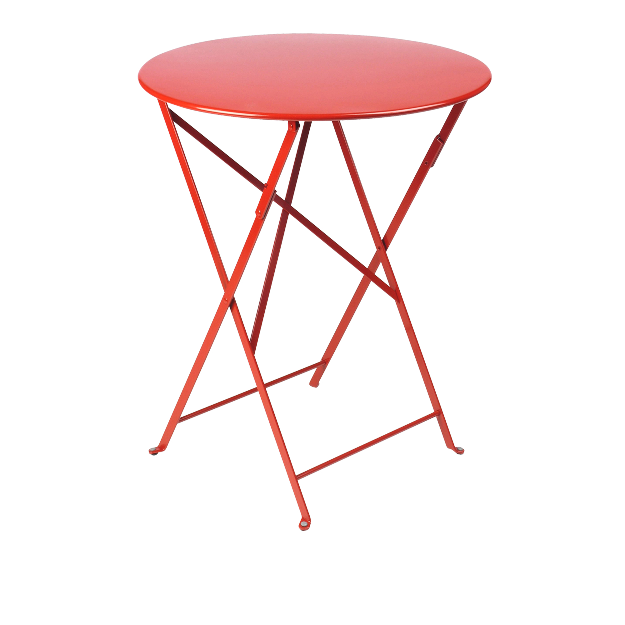 Fermob - Bistro Table Ø 60 cm, Poppy - Småbord & Sidobord utomhus - Röd - Metall