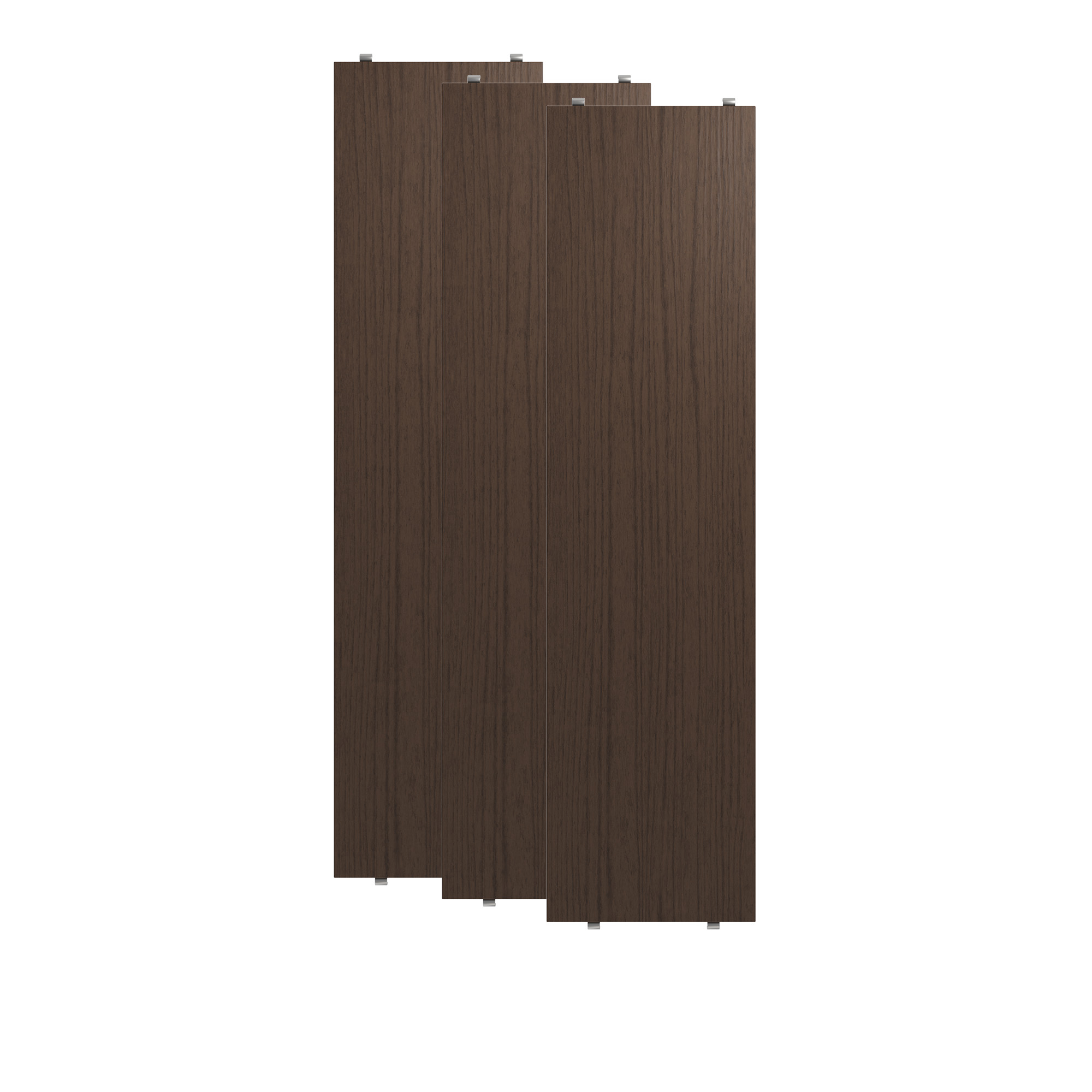 string - hyllplan 78 x 20 cm 3-pack mörk ek - hyllor & hyllsystem - nils strinning - träfärgad - trä