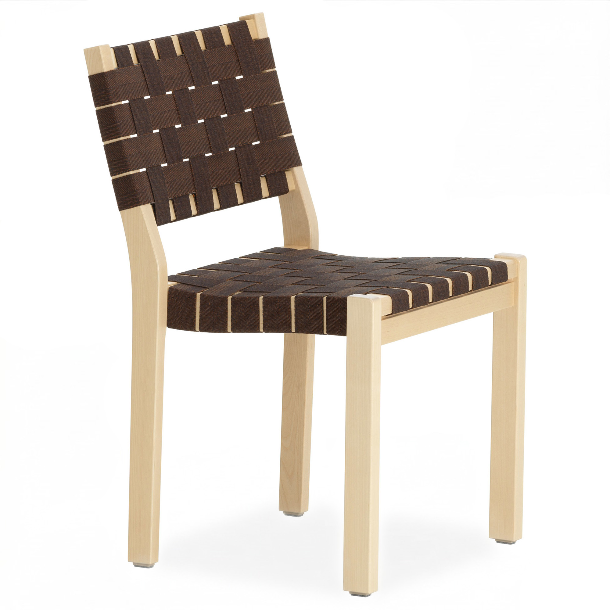 Artek - Chair 611 Bj&ouml;rk/Black Brown - Matstolar - Alvar Aalto - Brun - Naturmaterial/Tr&auml;