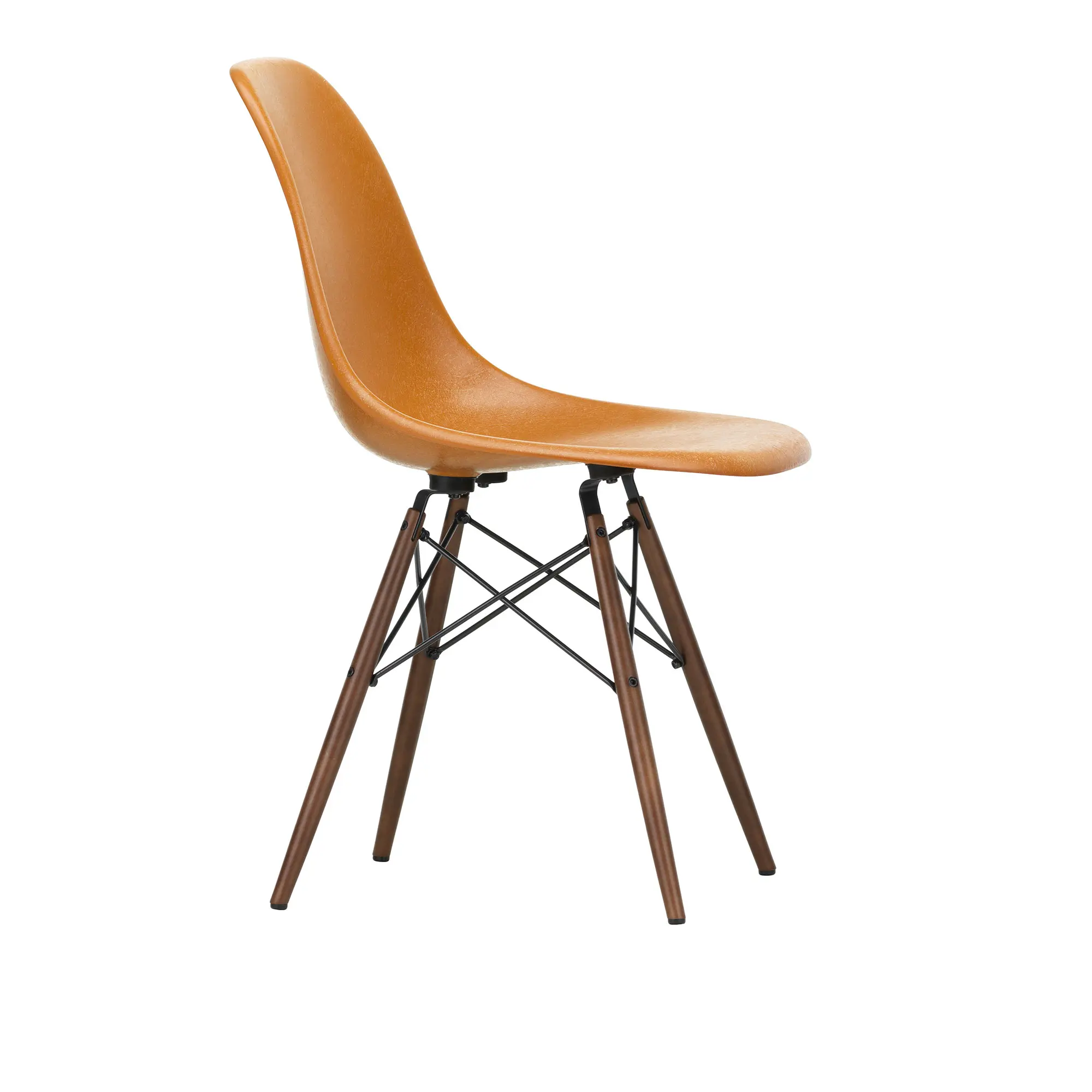 Eames Fiberglass Chair DSW stol Dark Maple