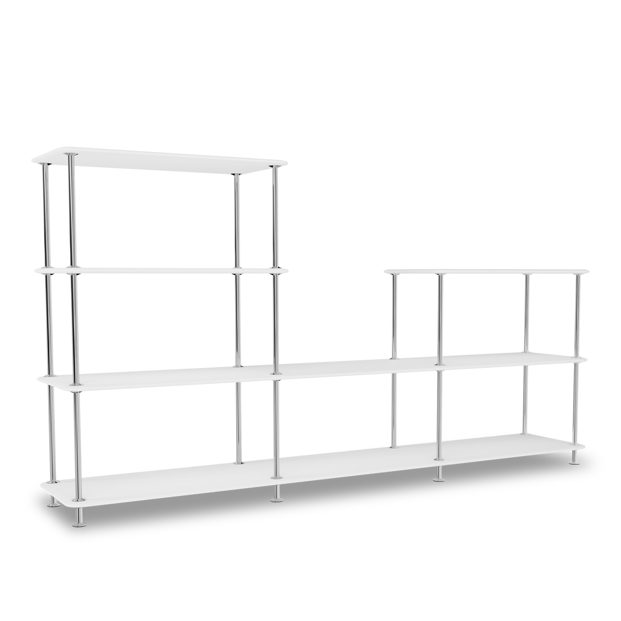 montana - montana free 312000 214-newwhitestructure 44c-chrome - hyllor & hyllsystem - jakob wagner - vit - metall/trä
