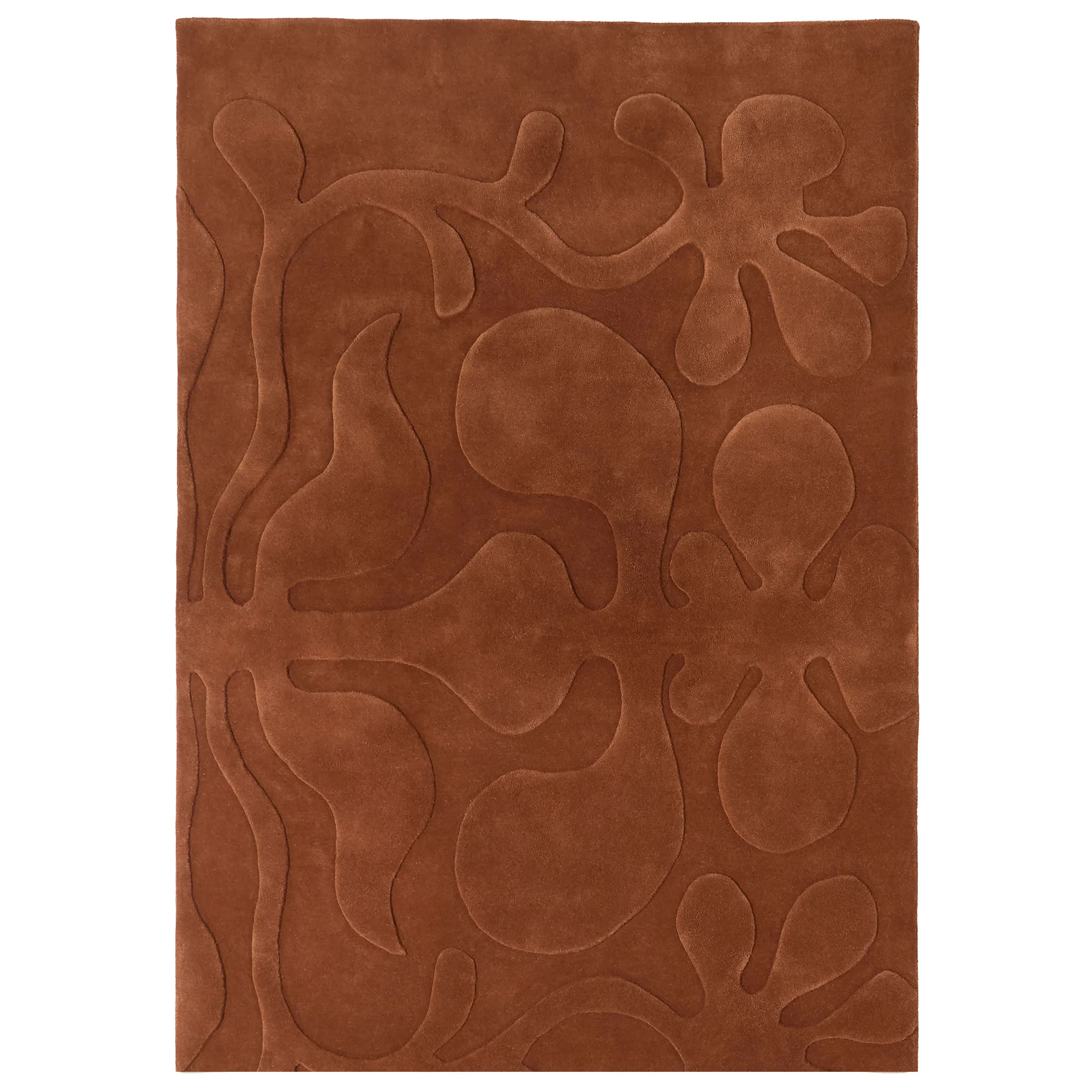 Nanimarquina - LUCIA EAMES ROOTED TERRACOTTA 170x240 CM - Ullmattor - Lucia Eames - Orange - Ull